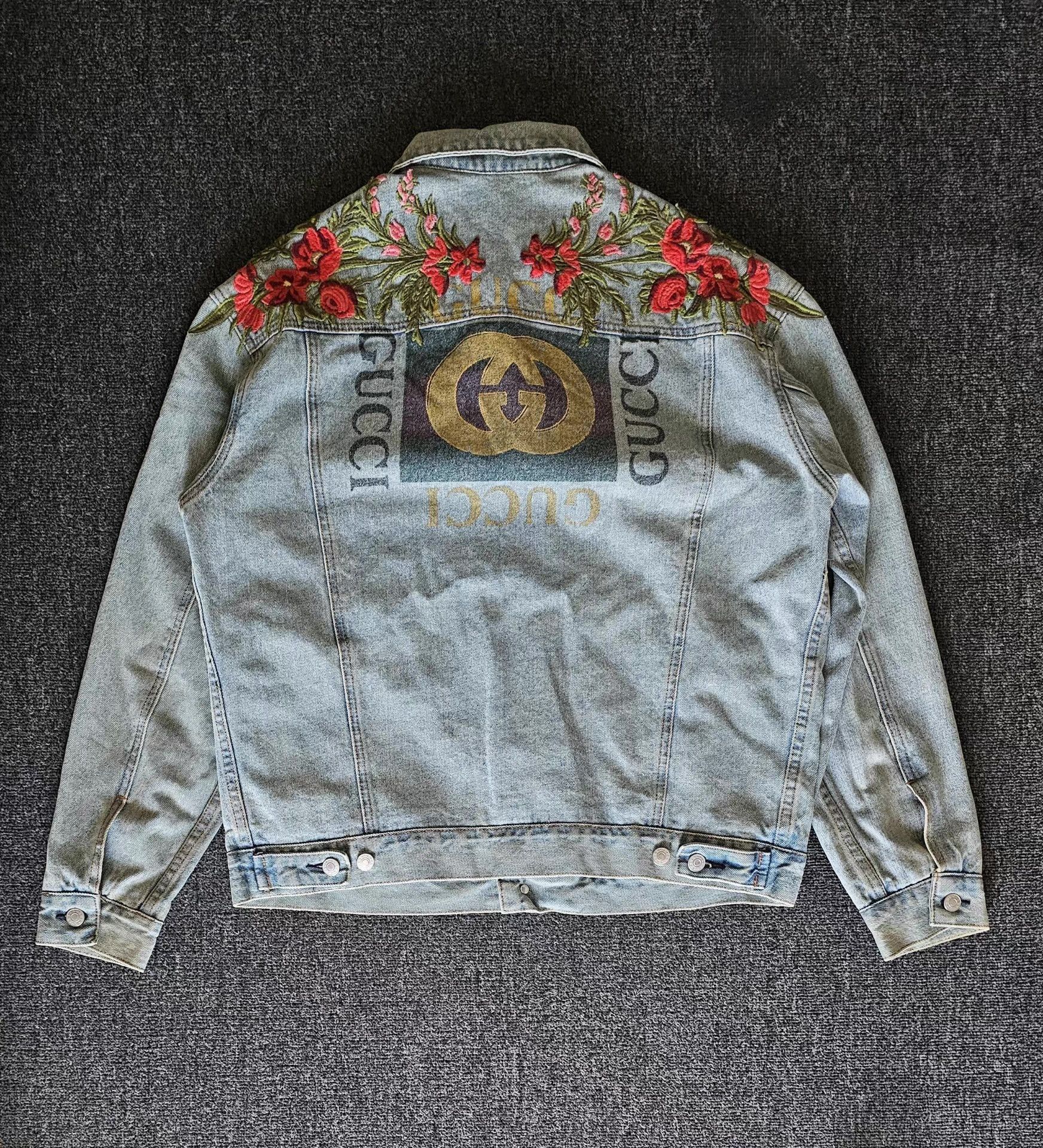 Gucci Gucci floral embroidered denim jacket Size US L / EU 52-54 / 3 - 3 Thumbnail