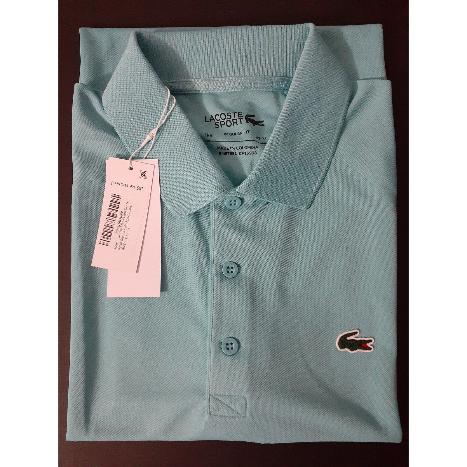 Lacoste Lacoste Mens Ultra Dry Raglan Sleeve Polo Sport Short XL Size US XL / EU 56 / 4 - 2 Thumbnail