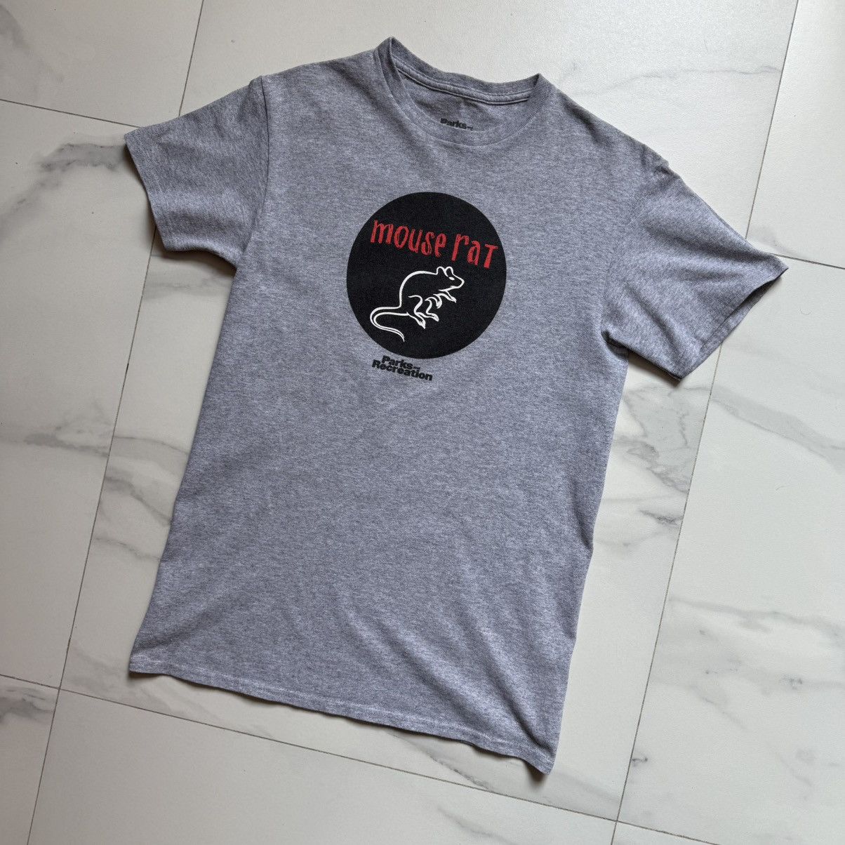Band Tees Mouse Rat Parks And Rec Black Circle Tee Size US S / EU 44-46 / 1 - 3 Thumbnail
