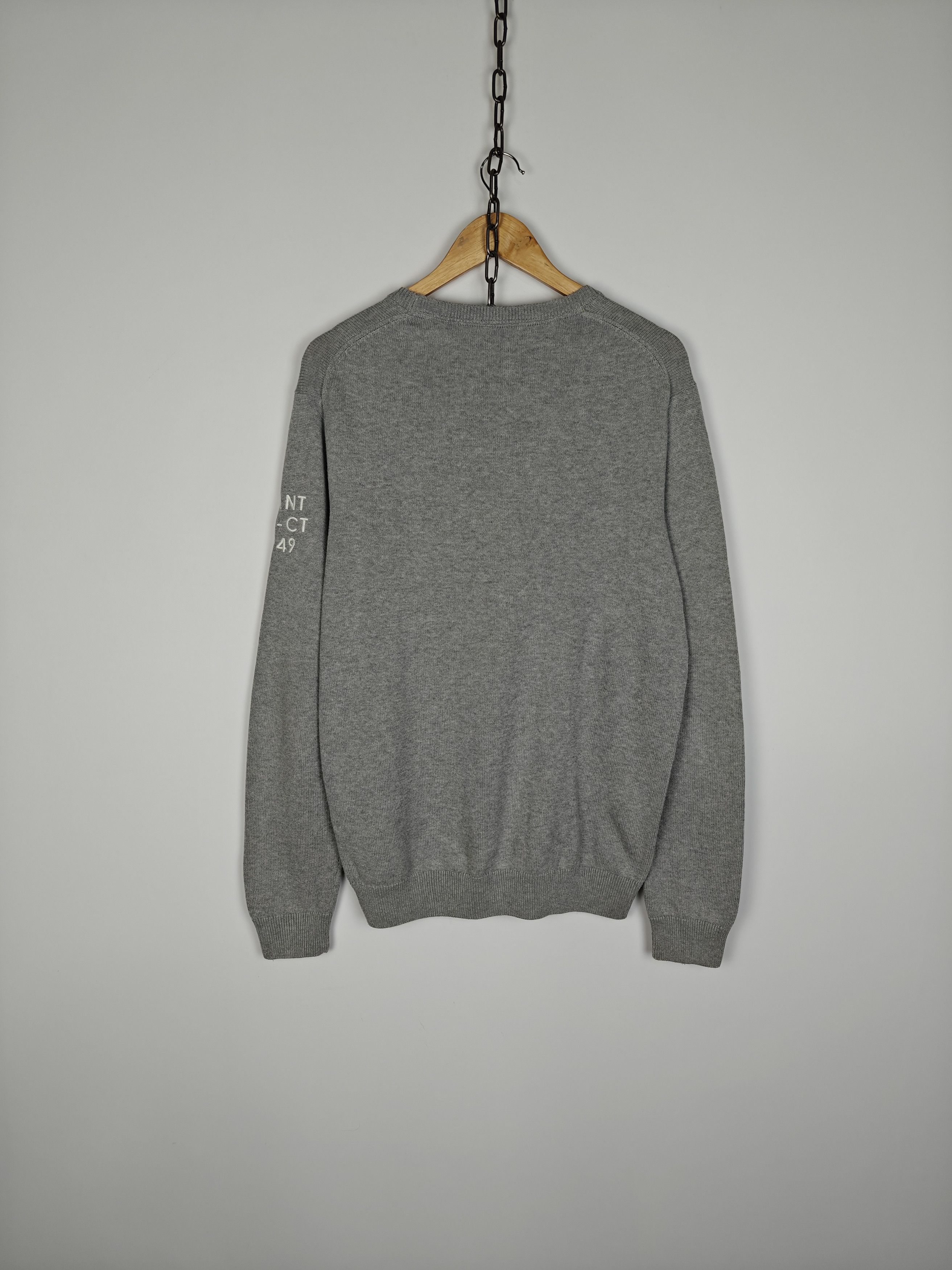 Gant Gant Knit Sweater Crewneck Cener USA Flag Logo Gray size L Size US L / EU 52-54 / 3 - 8 Thumbnail