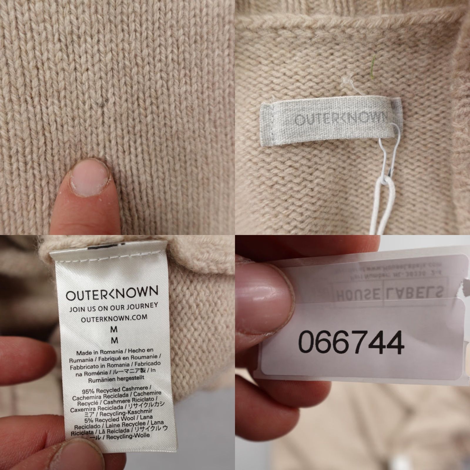 Outerknown Outerknown Sweater Womens Medium Beige Eva Wrap Cardigan Belted Cashmere Wool Size M / US 6-8 / IT 42-44 - 8 Thumbnail
