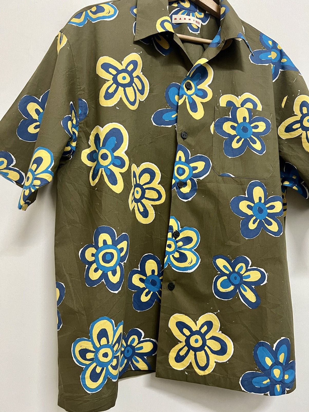 Marni × Uniqlo Marni Uniqlo Oversized Printed Open Collar Shirt Size US M / EU 48-50 / 2 - 5 Thumbnail