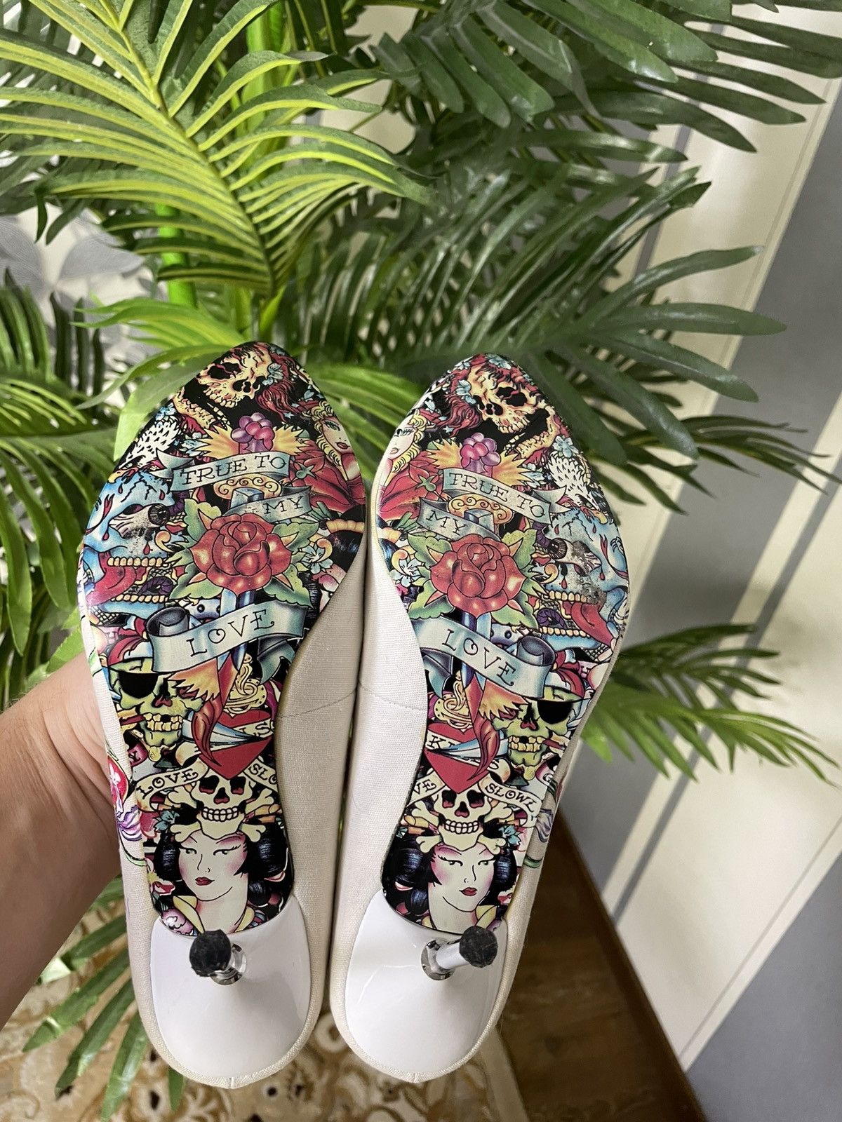 Ed Hardy Ed Hardy Women’s Graphic Tiger Floral Metal High Heel Size US 5.5 / IT 35.5 - 6 Thumbnail