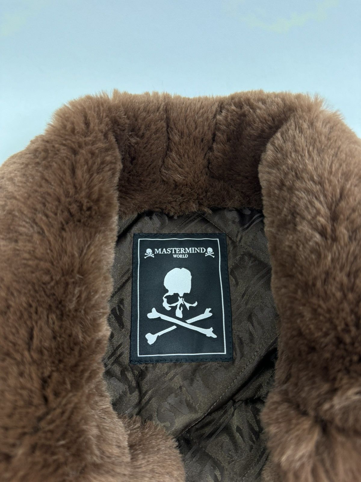 FAUX FUR SCULL BACK JACKET