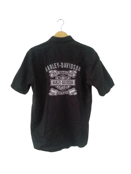 Harley Davidson Vintage Harley Davidson Shirt Motorcycle Embroidered Logo Size US XL / EU 56 / 4 - 1 Thumbnail