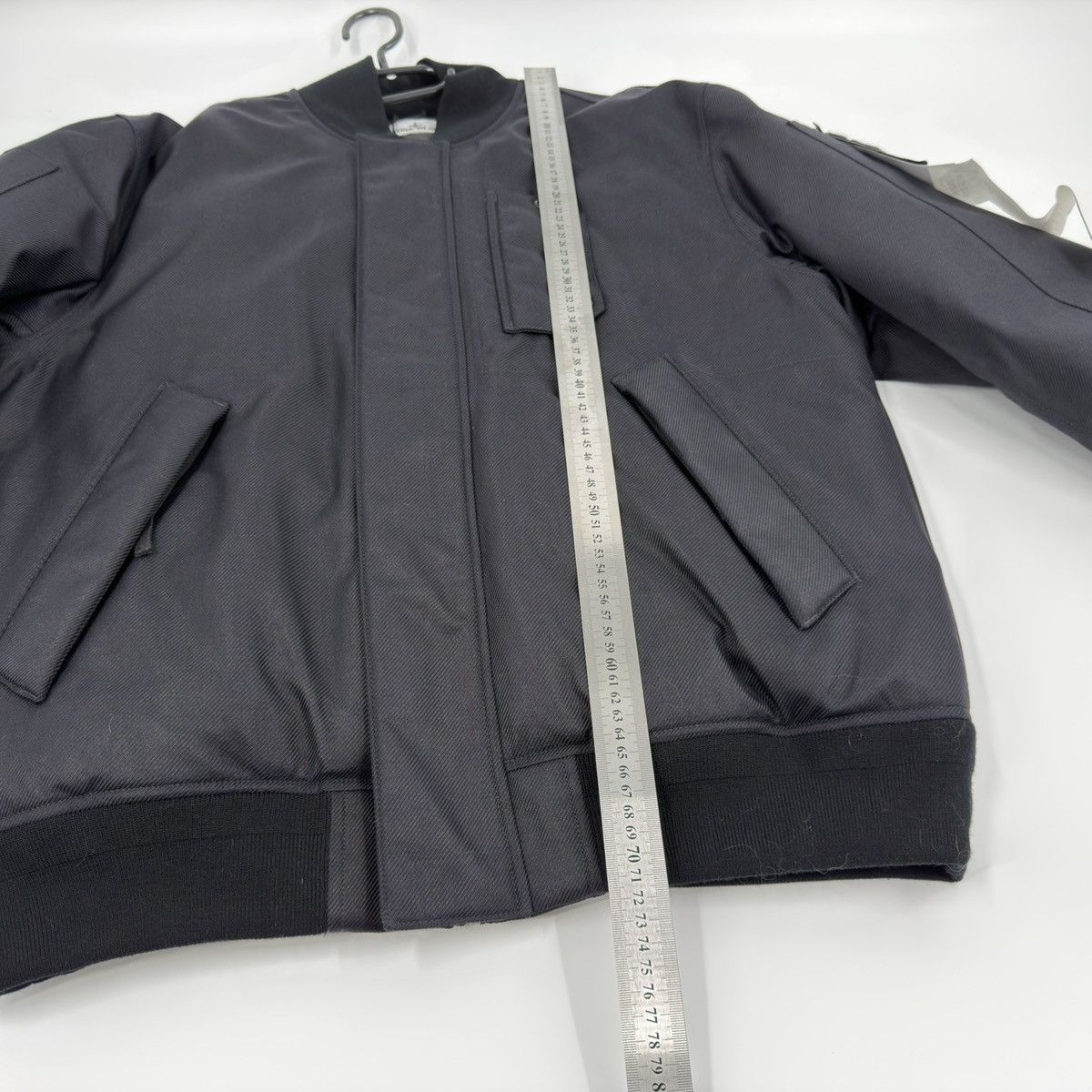 Stone Island Stone Island Diagonal Nylon Down Bomber Jacket in Black L Size US L / EU 52-54 / 3 - 5 Thumbnail