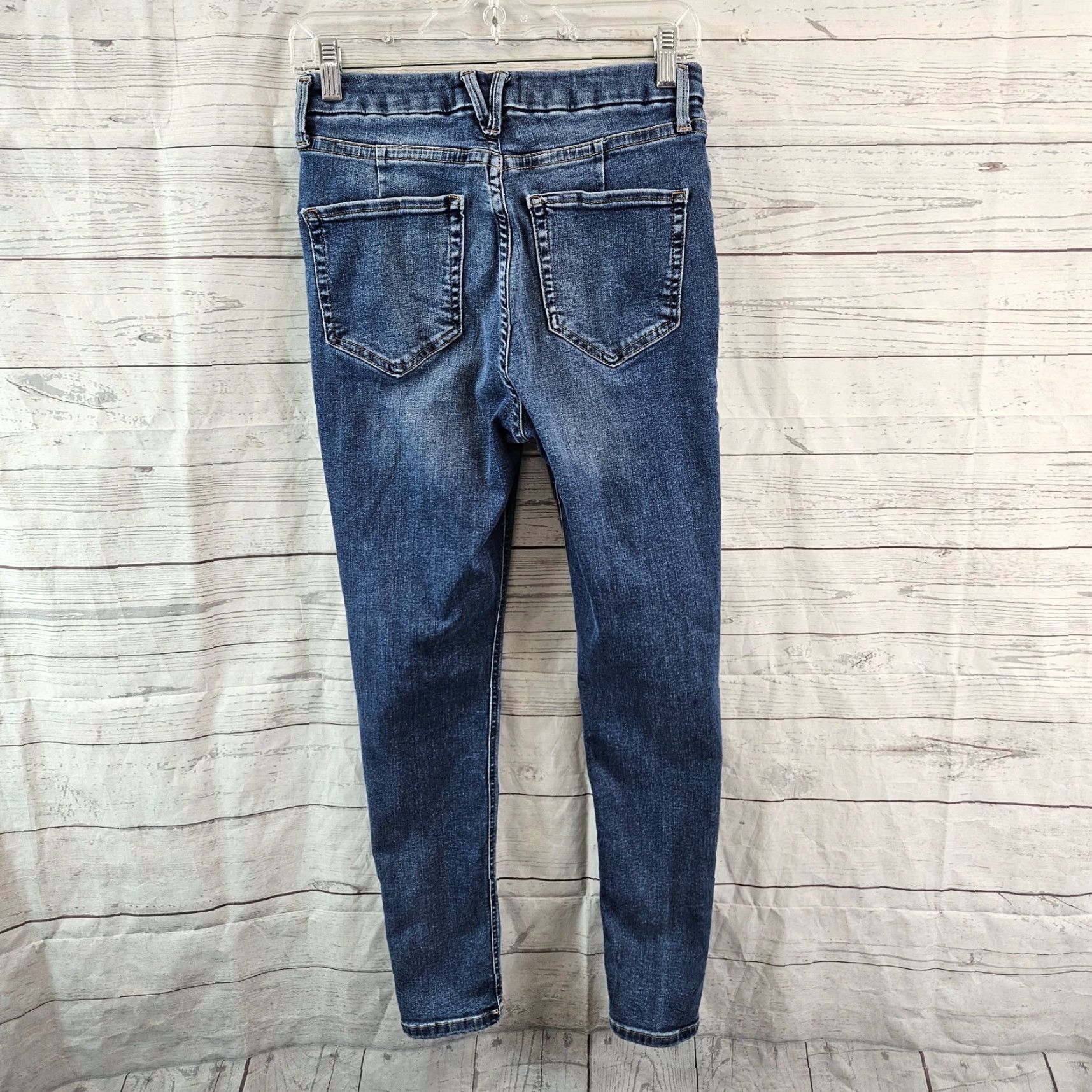 Vintage We The Free Krissy Skinny Jeans Sz 29 Blue Mid Rise Medium Wash Womens Denim Jeans Size 29" - 3 Thumbnail