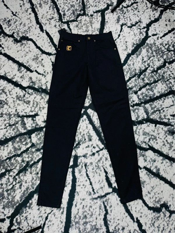 Karl Kani Karl Kani black gold logo wide pants XXS new Size 32" / US 10 / IT 46 - 2 Thumbnail