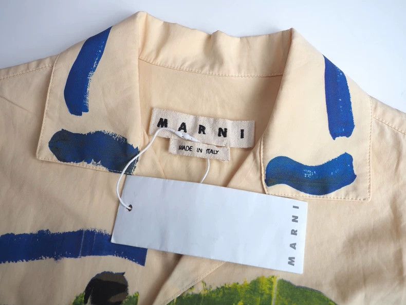 Marni MarniBeige butter painting short-sleeved shirt 2503-Nextarr Size US S / EU 44-46 / 1 - 4 Thumbnail