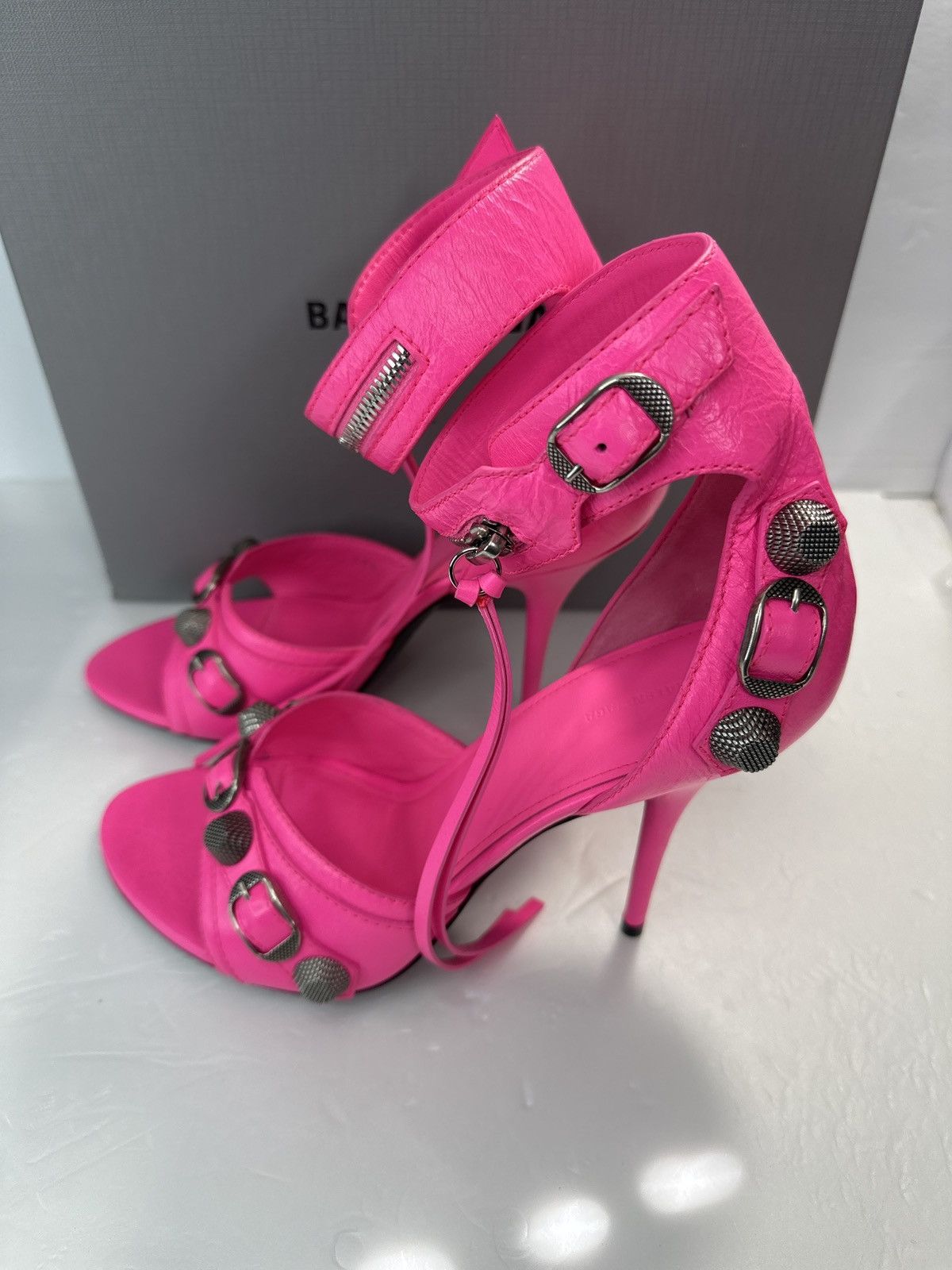 Balenciaga Balenciaga Cagole 110mm stiletto sandals Size US 9.5 / IT 39.5 - 19 Thumbnail
