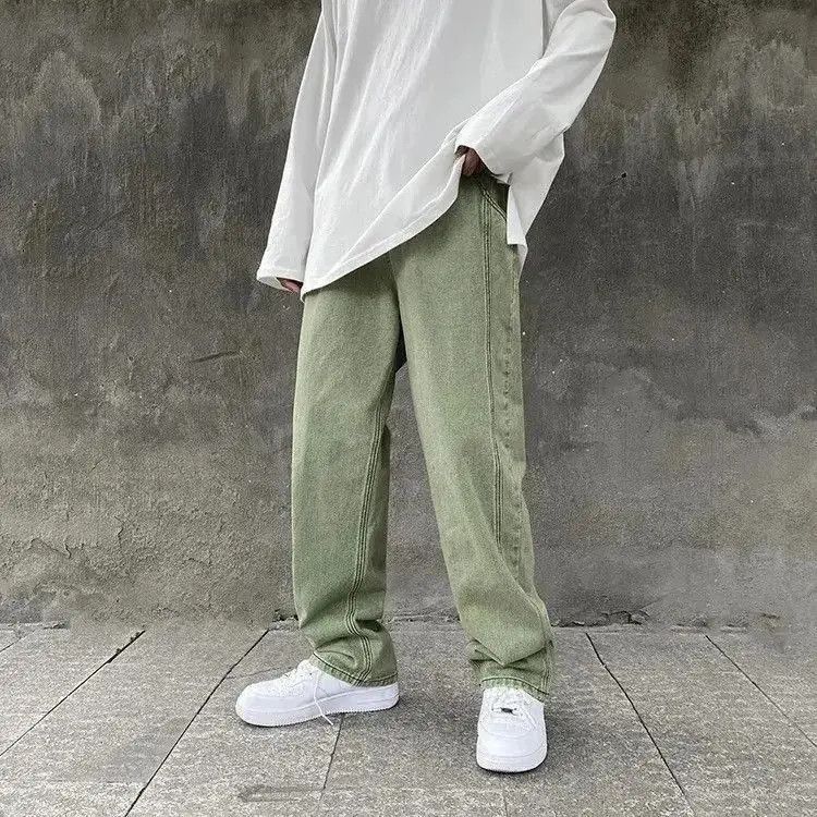 Japanese Brand Streetwear Jeans Pants Green Loose Straight Size US 30 / EU 46 - 5 Thumbnail