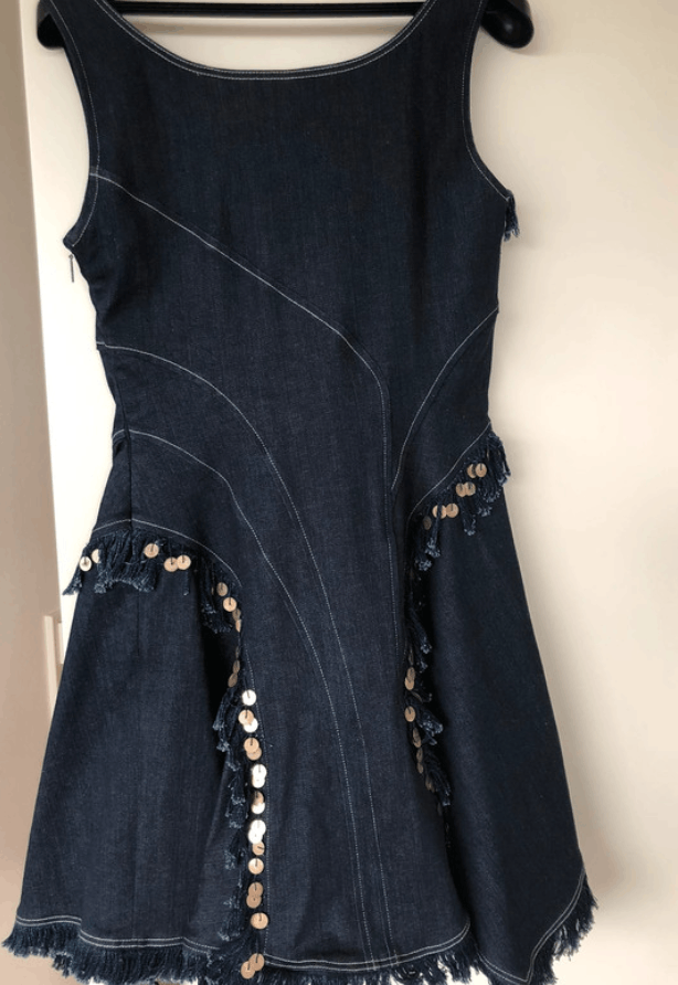 Roberto Cavalli Roberto Cavalli Jean Dress Graphic Long Denim 2000s EX0153 Size M / US 6-8 / IT 42-44 - 6 Thumbnail