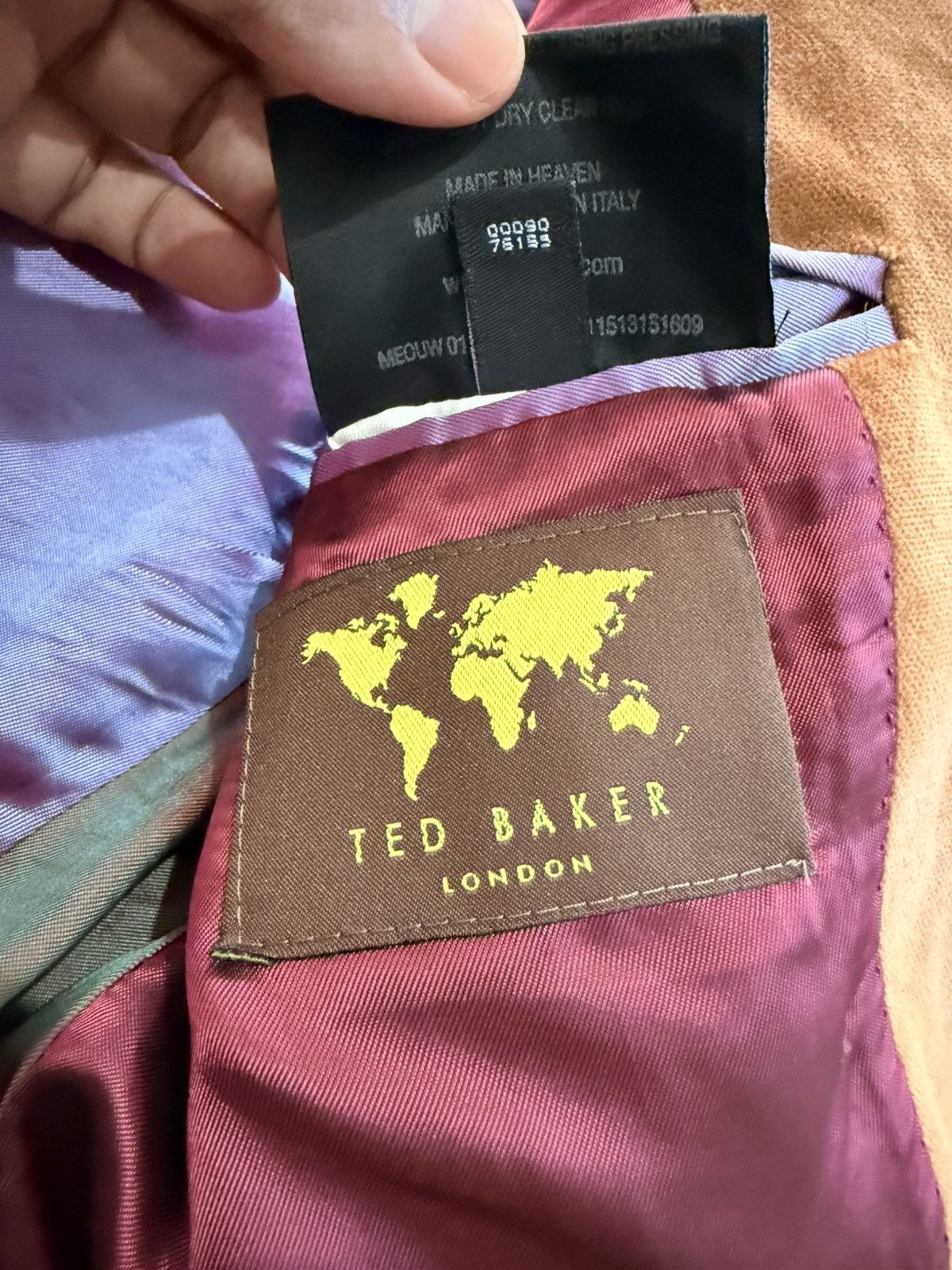 Ted Baker Ted Baker Brown Suede Jacket Size 38R - 7 Thumbnail