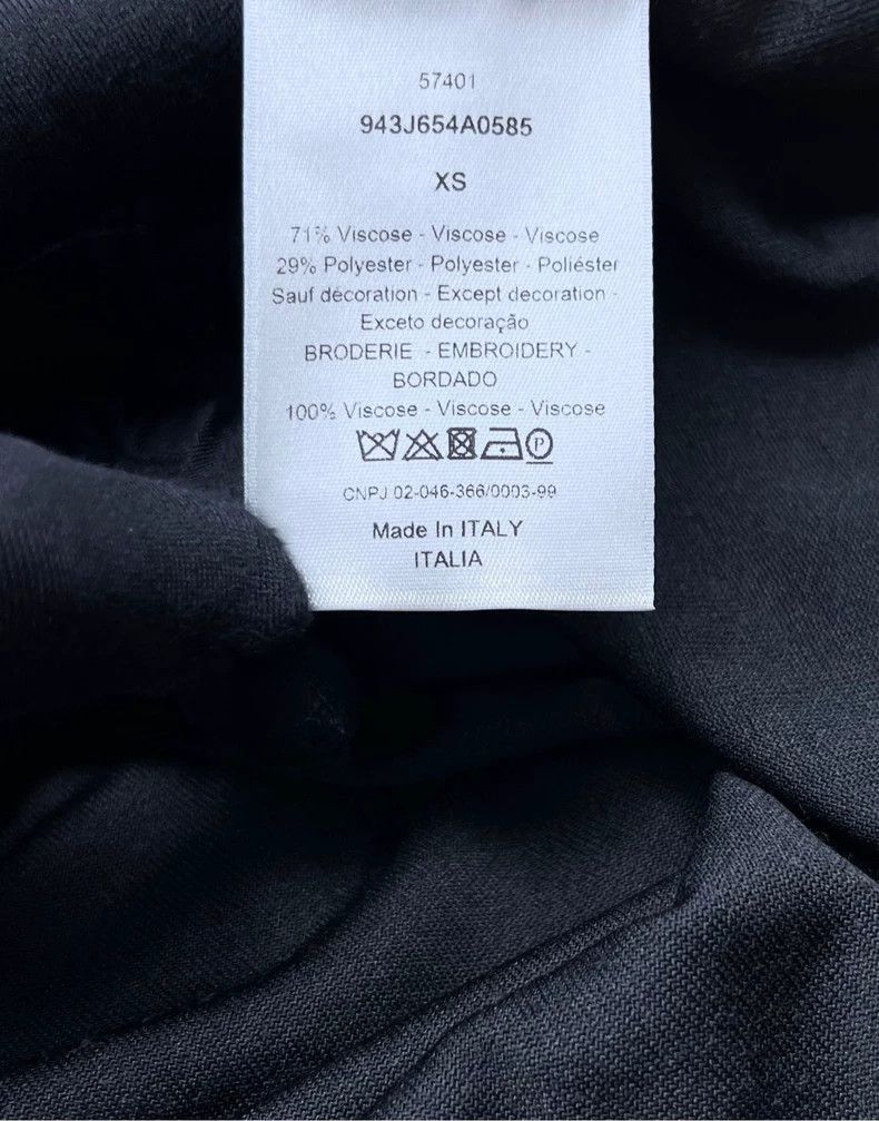 Dior Black Velvet HalfZip Short Sleeve Dior Shirt-2506 Size US XS / EU 42 / 0 - 3 Thumbnail