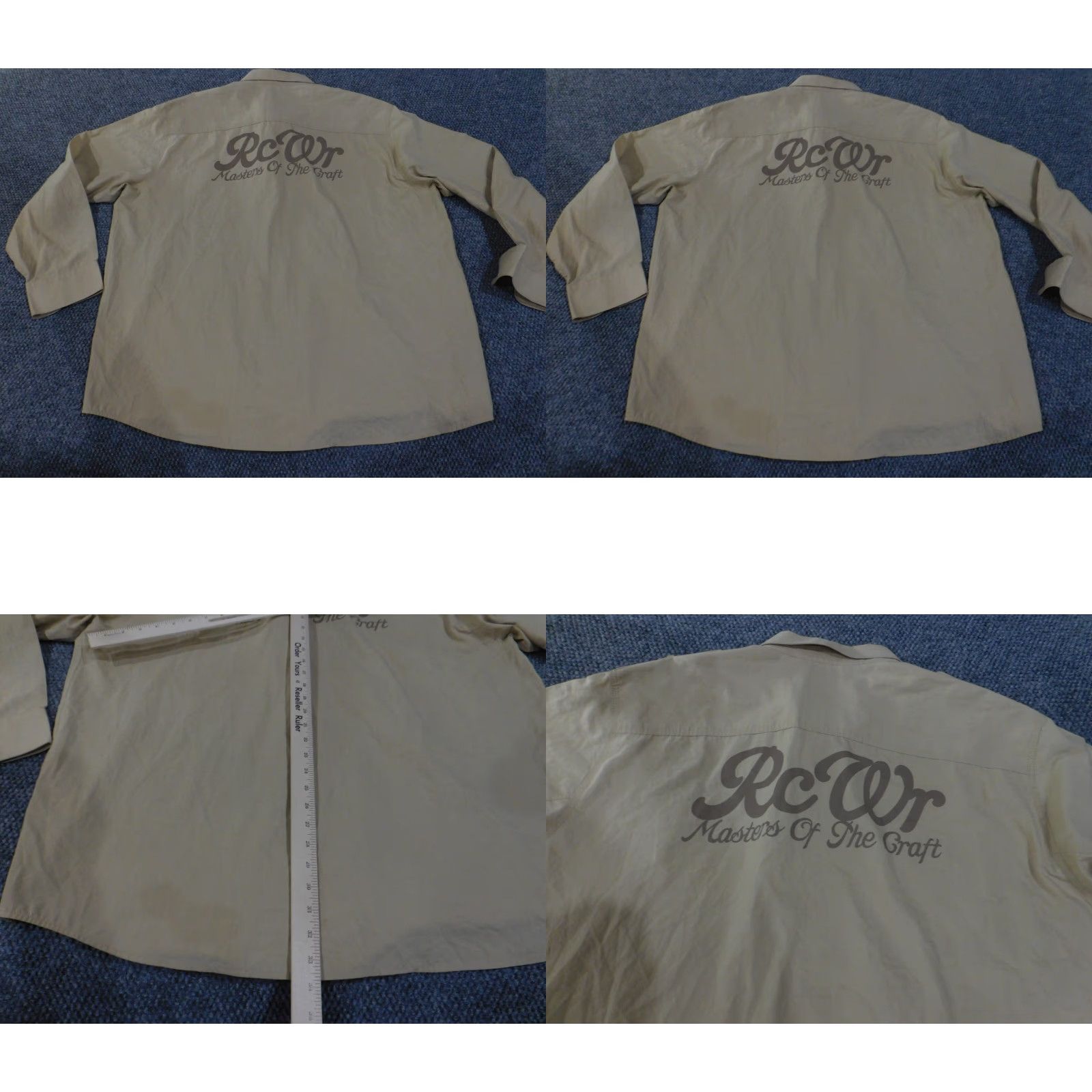Rocawear Rocawear Shirt 4XL Mens Beige Knit Button-Up Pocket Collared Long Sleeve Retro Vintage Classic 90s Hip-Hop Size US XXL / EU 58 / 5 - 9 Thumbnail