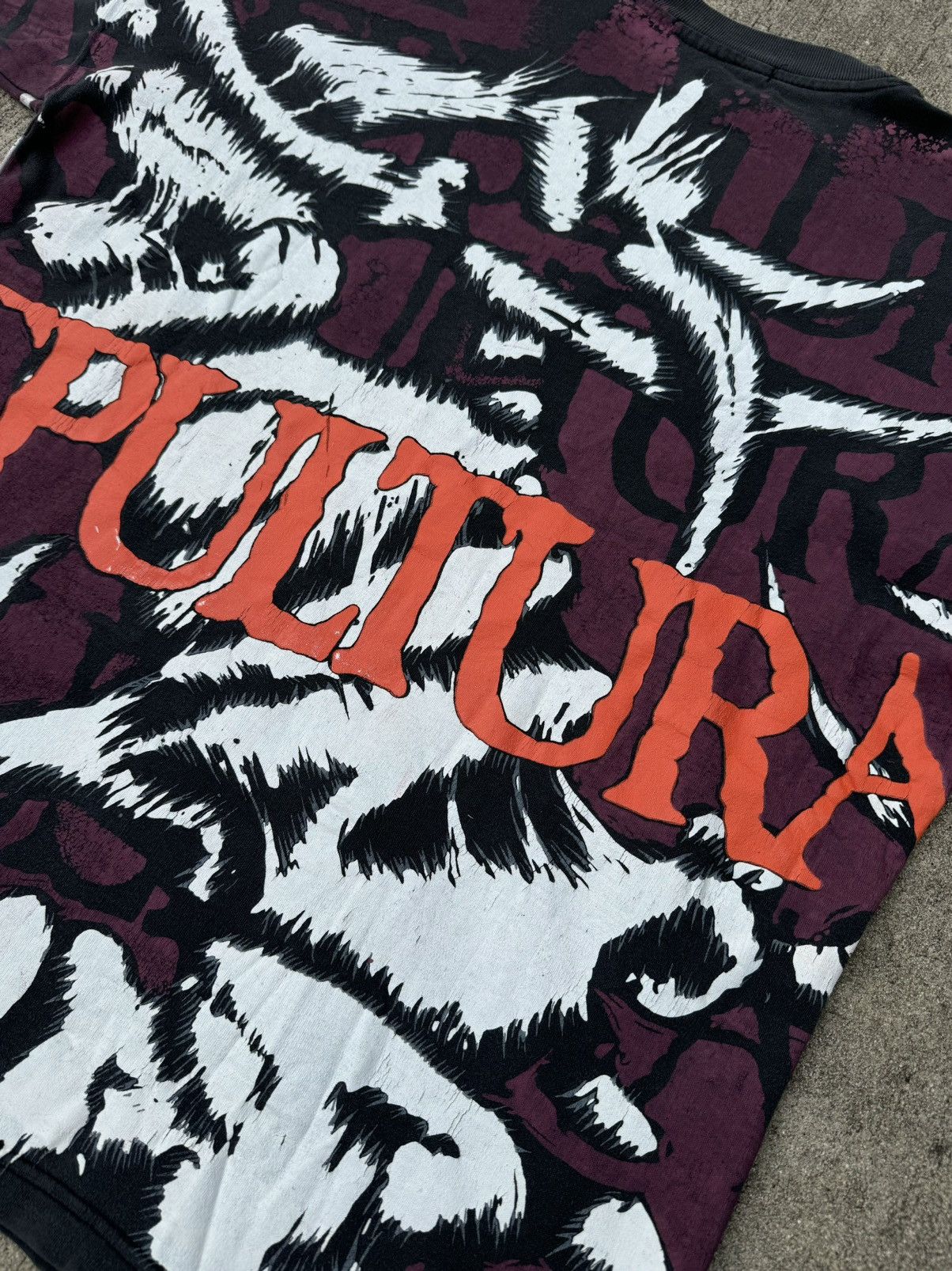 Vintage 1992 Sepultura AOP fader grail all over print grunge Size US L / EU 52-54 / 3 - 6 Thumbnail