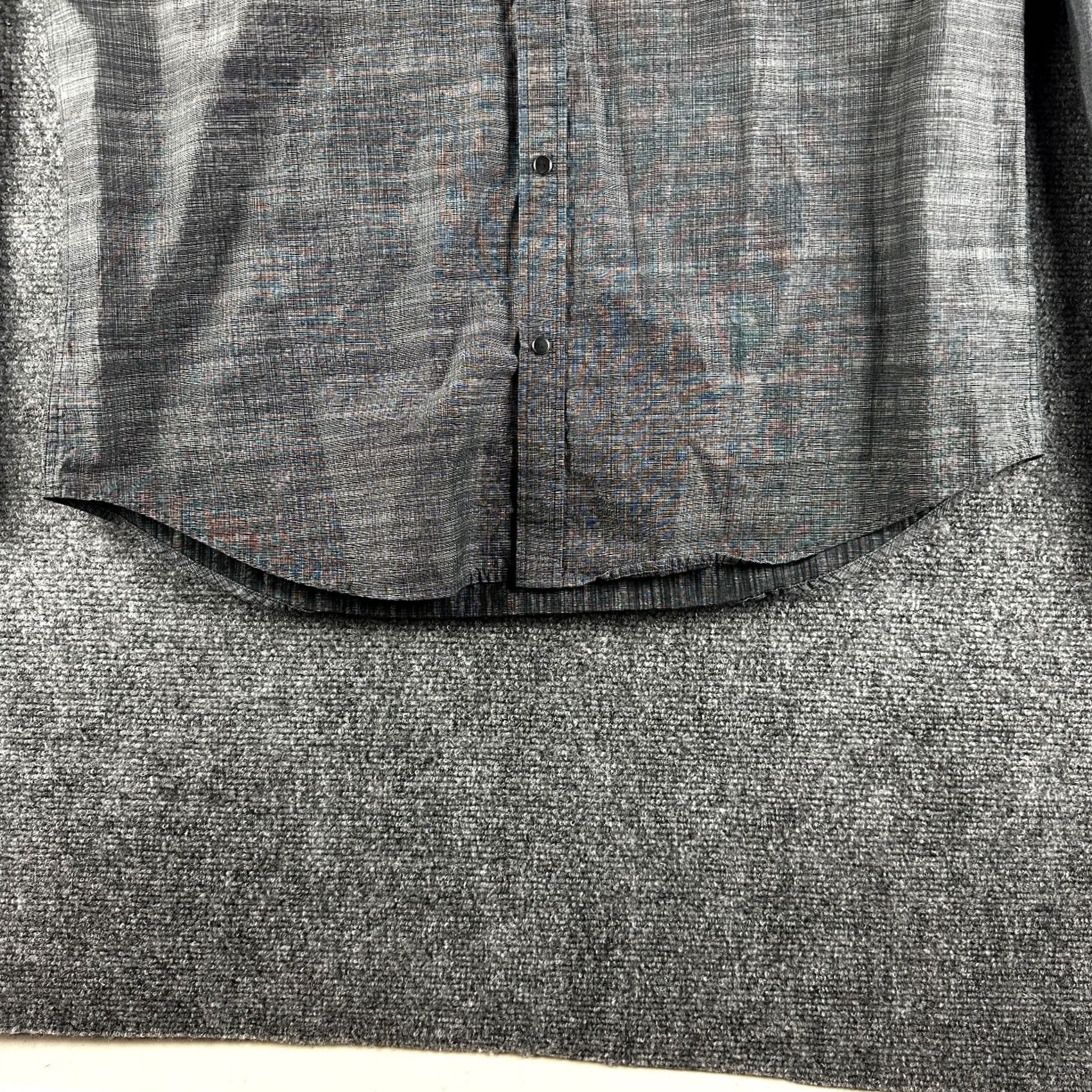 Express Express Shirt Mens Large Fitted Snap Up Western Style Gray Cotton Pockets Size US L / EU 52-54 / 3 - 4 Thumbnail