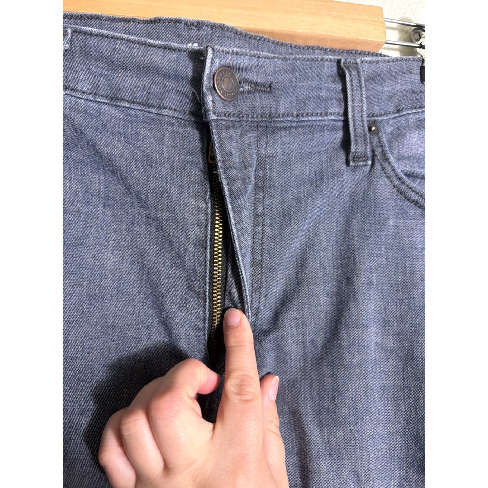 Vintage Goodfellow Jeans Slim Gray Straight 38x32 Regular Jeans Stretch Fair Trade Men Size US 38 / EU 54 - 6 Thumbnail