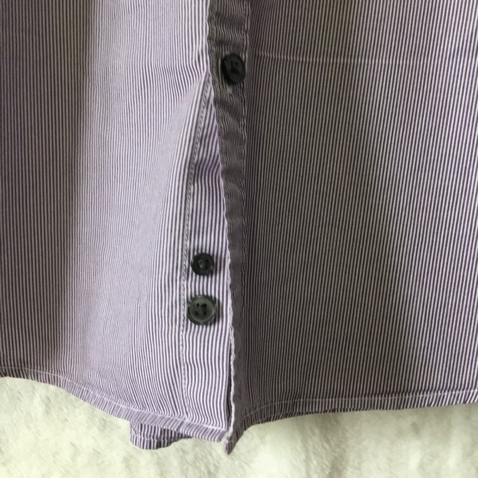 Celio Celio Men's Purple Blend Striped Button Down Dress Shirt Size US M / EU 48-50 / 2 - 8 Thumbnail