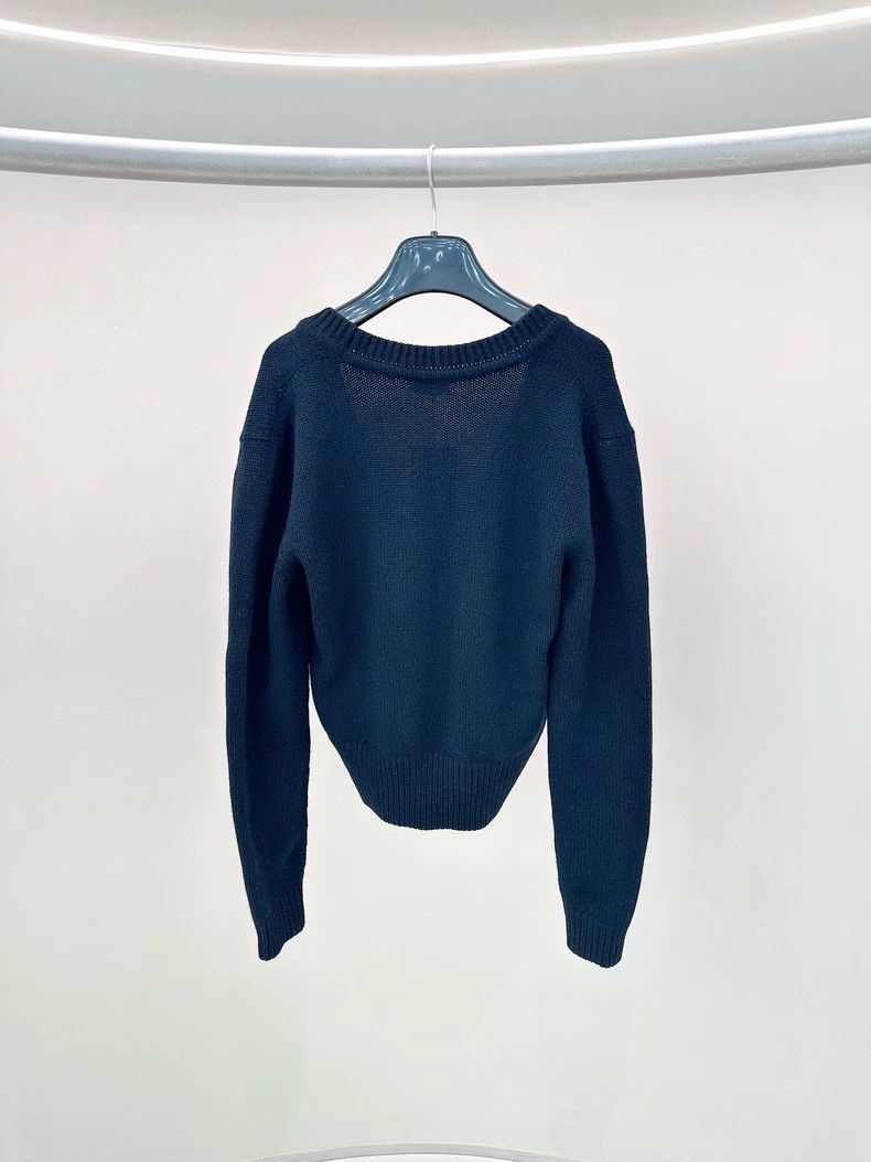Saint Laurent Paris Saint Laurent Paris Black logo cardigan sweater Size US L / EU 52-54 / 3 - 2 Thumbnail
