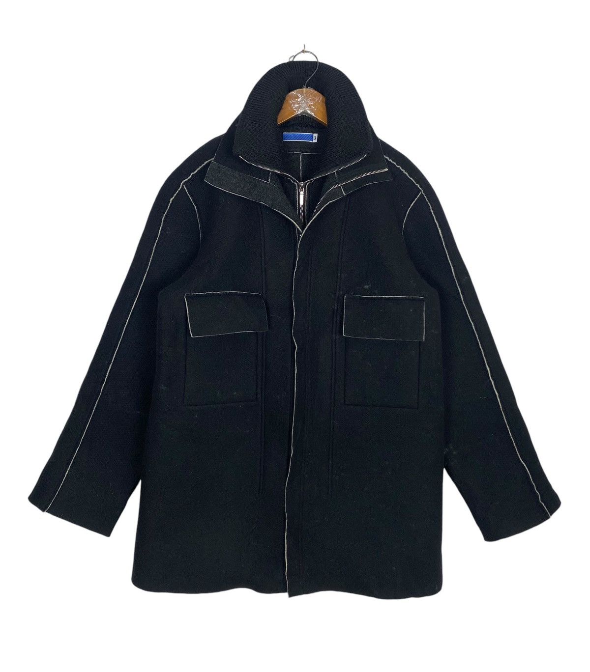 Number (N)ine Vtg 90’s NUMBER (N)INE Wool Coat Blue Tag Made in Japan Size US M / EU 48-50 / 2 - 2 Thumbnail