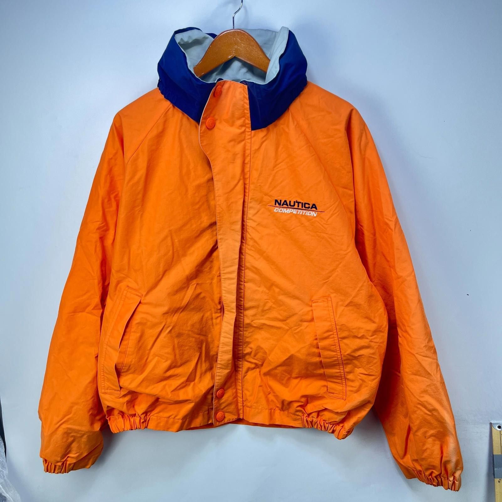 Nautica Vintage 90s Nautica Competition Windbreaker Jacket Orange XL Size US XL / EU 56 / 4 - 1 Thumbnail