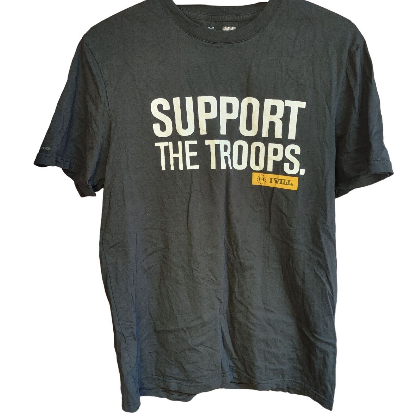Under Armour Underarmour Unisex Adult Black Graphic " Support The Troops" Size US M / EU 48-50 / 2 - 1 Thumbnail
