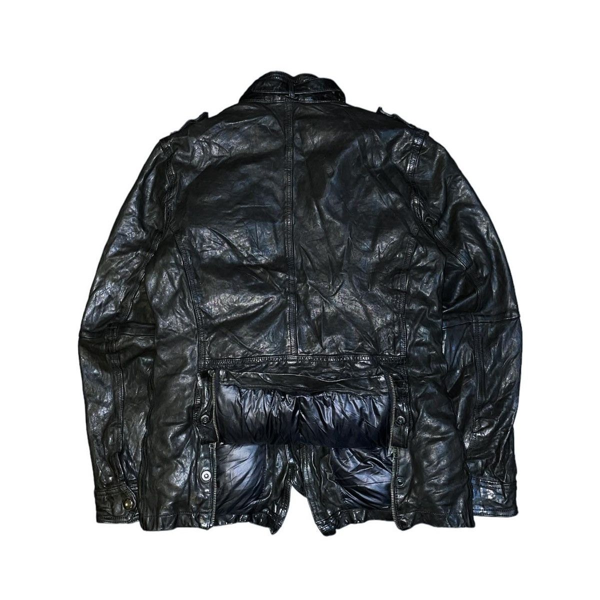Le Grande Bleu (L.G.B.) FINAL DROP‼️Cathy Jane Cargo Leather Puffer Jacket Size US M / EU 48-50 / 2 - 3 Thumbnail