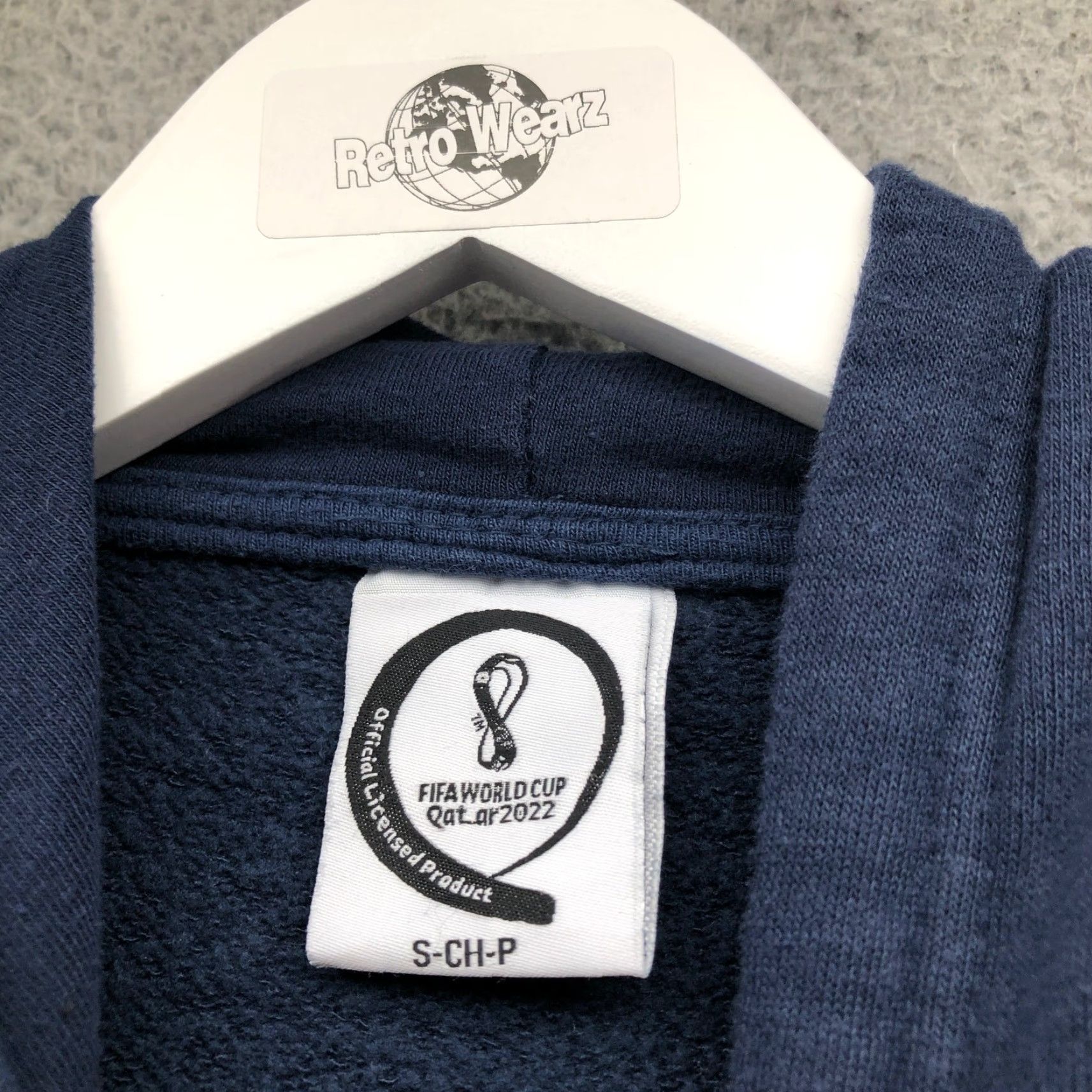 Vintage USA FIFA World Cup 2022 Sweatshirt Hoodie Mens S Long Sleeve Graphic Navy Size US S / EU 44-46 / 1 - 3 Thumbnail