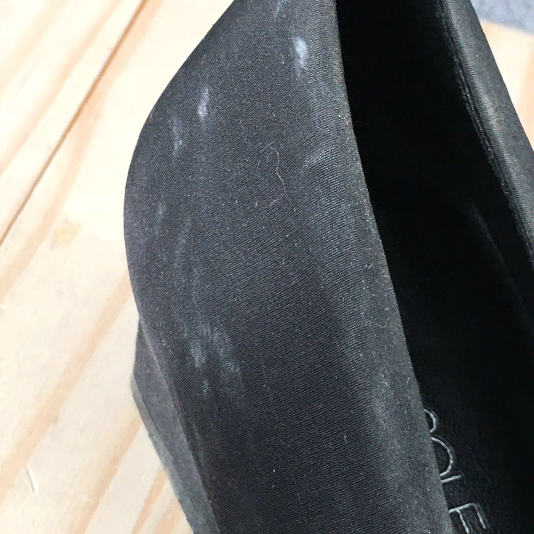 Vintage Aerosoles Heels Womens 9.5 Casual Slip On Square Toe Loafer Pumps Black Fabric Shoes Women Pump Size US 10 / IT 40 - 6 Thumbnail