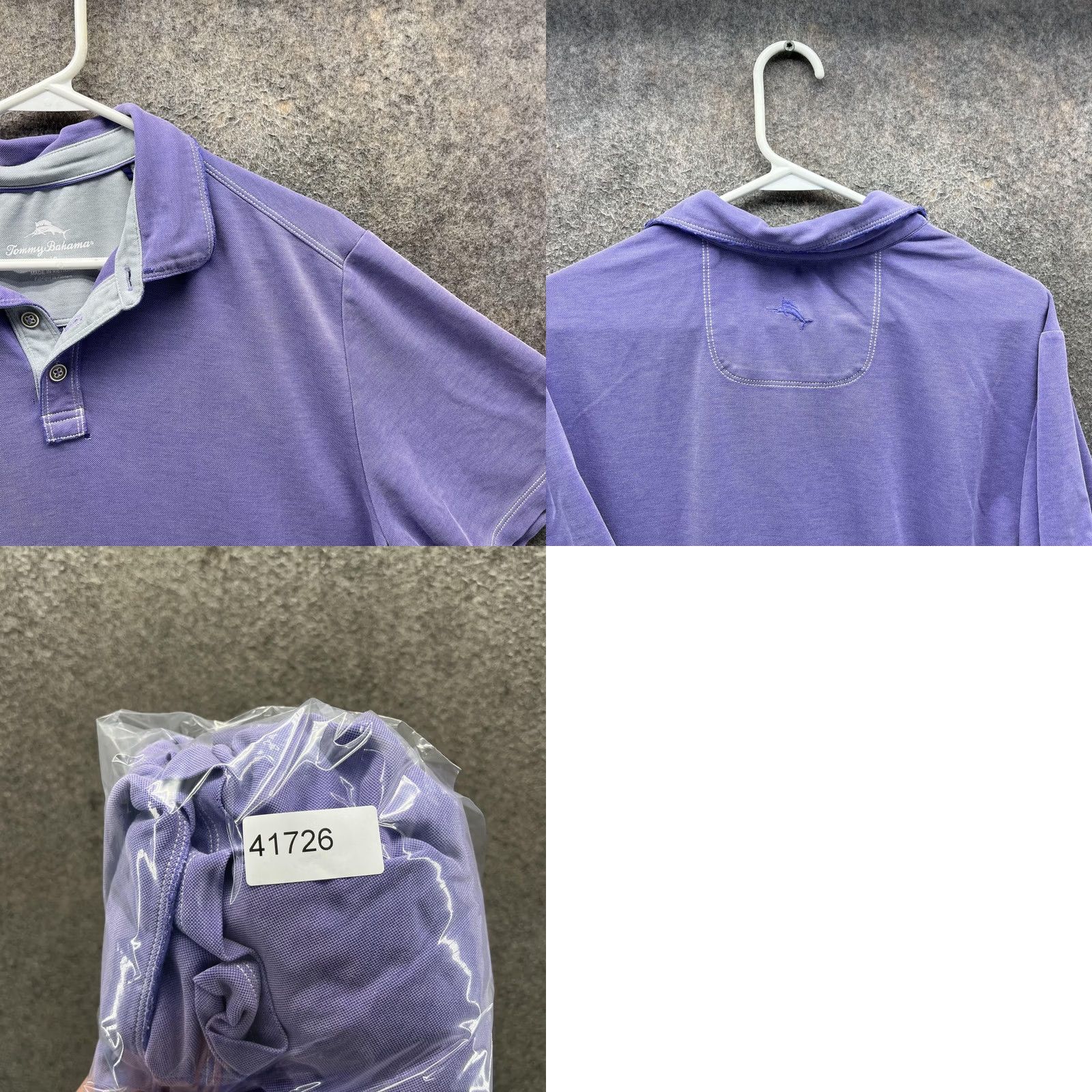 Tommy Bahama Tommy Bahama Polo Shirt Mens Large Purple Solid Tencel Blend Tagless Casual Shirt Size US L / EU 52-54 / 3 - 8 Thumbnail
