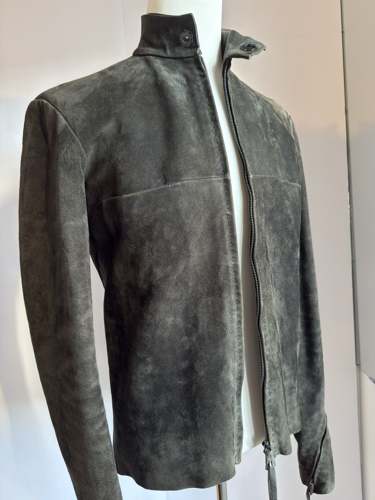 Ma+ Maurizio Amadei M.A+ Aviator Reverse Deer Leather Biker Size US M / EU 48-50 / 2 - 9 Thumbnail