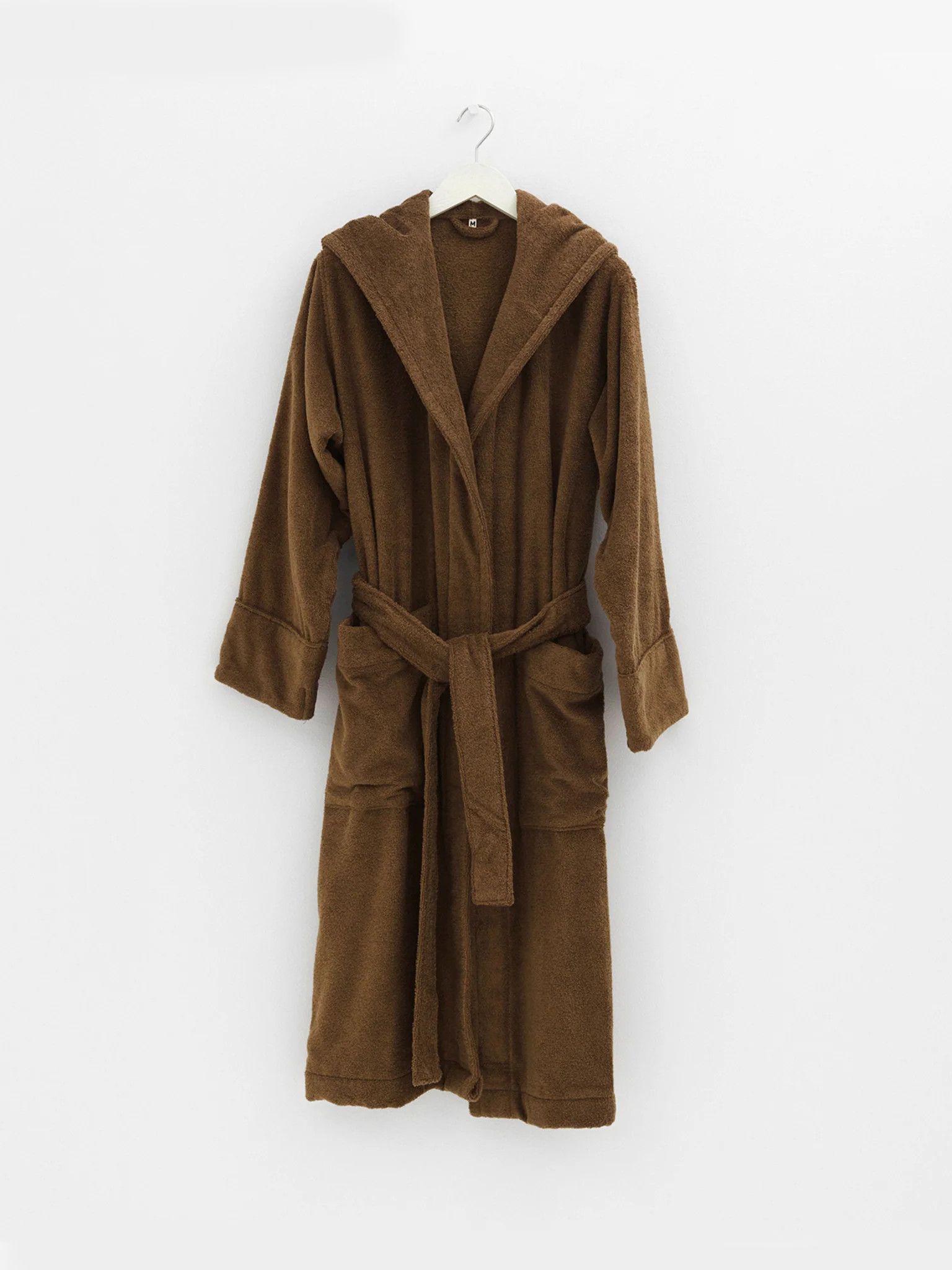 Tekla o1mle0525 Unisex Hooded Bathrobe Kodiak in Brown Size XS / US 0-2 / IT 36-38 - 1 Preview