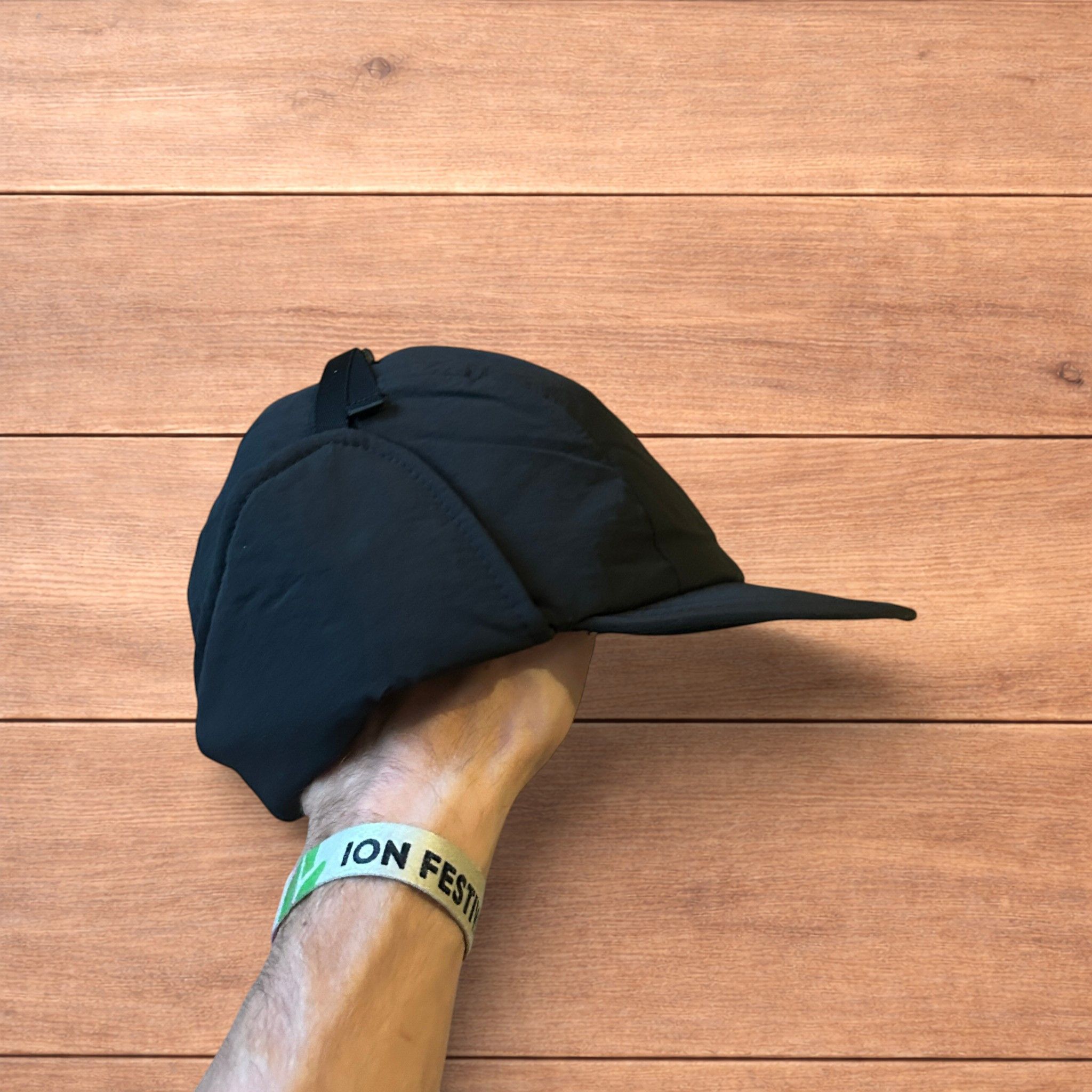 Japanese Brand Insane Russian Trapper Korean padded hat cap in black. Size ONE SIZE - 3 Thumbnail