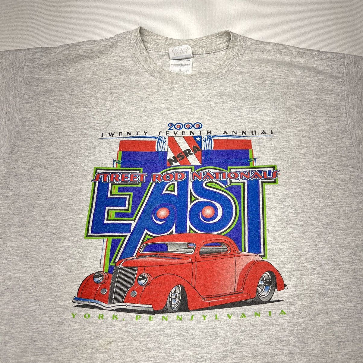 Vintage Street Rod Tee Shirt Grey Car Classic NSRA Auto Graphic 2000 Size US XL / EU 56 / 4 - 2 Thumbnail