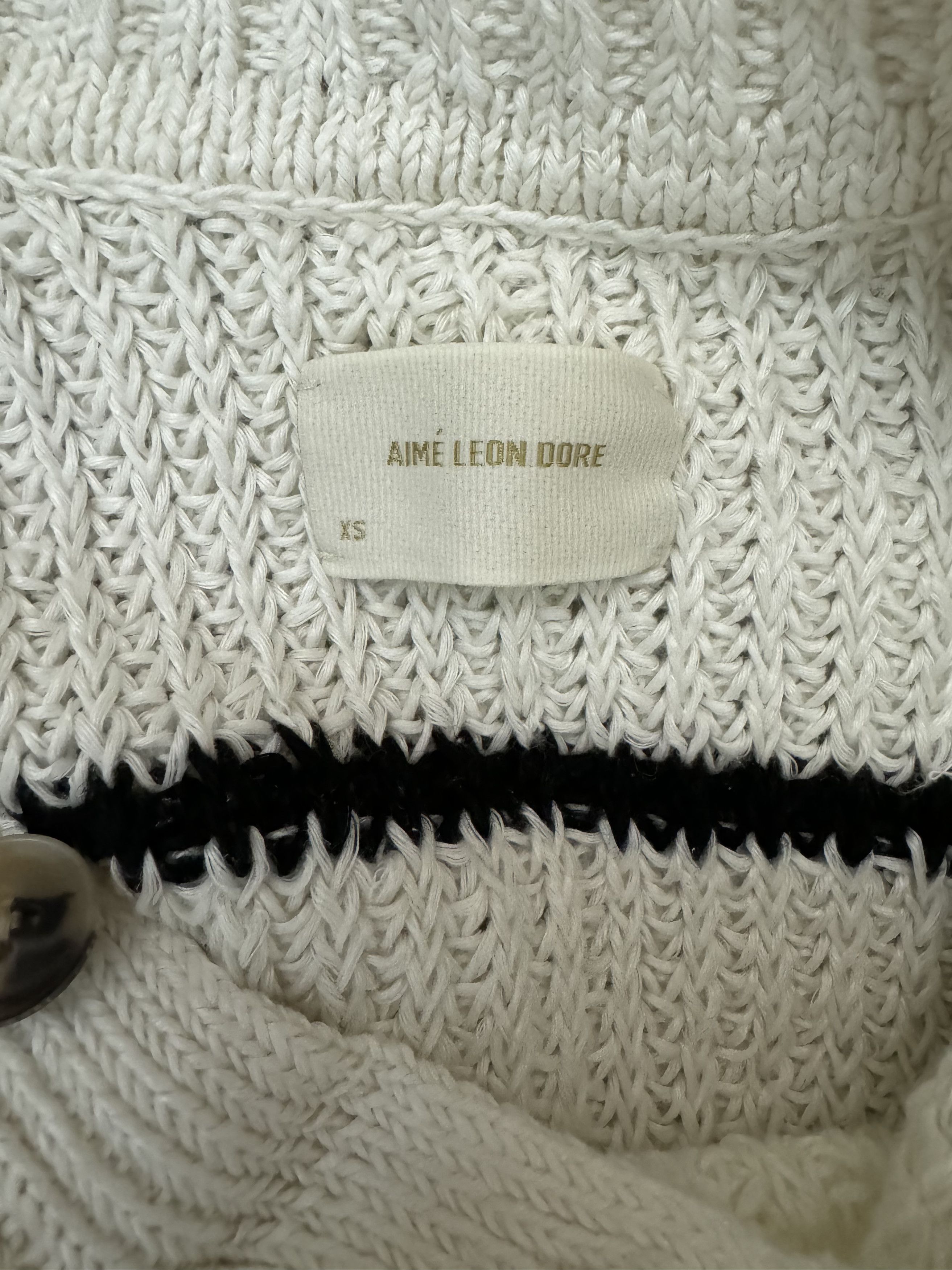 Aime Leon Dore Striped Shaker Stitch Polo Size US XS / EU 42 / 0 - 3 Thumbnail