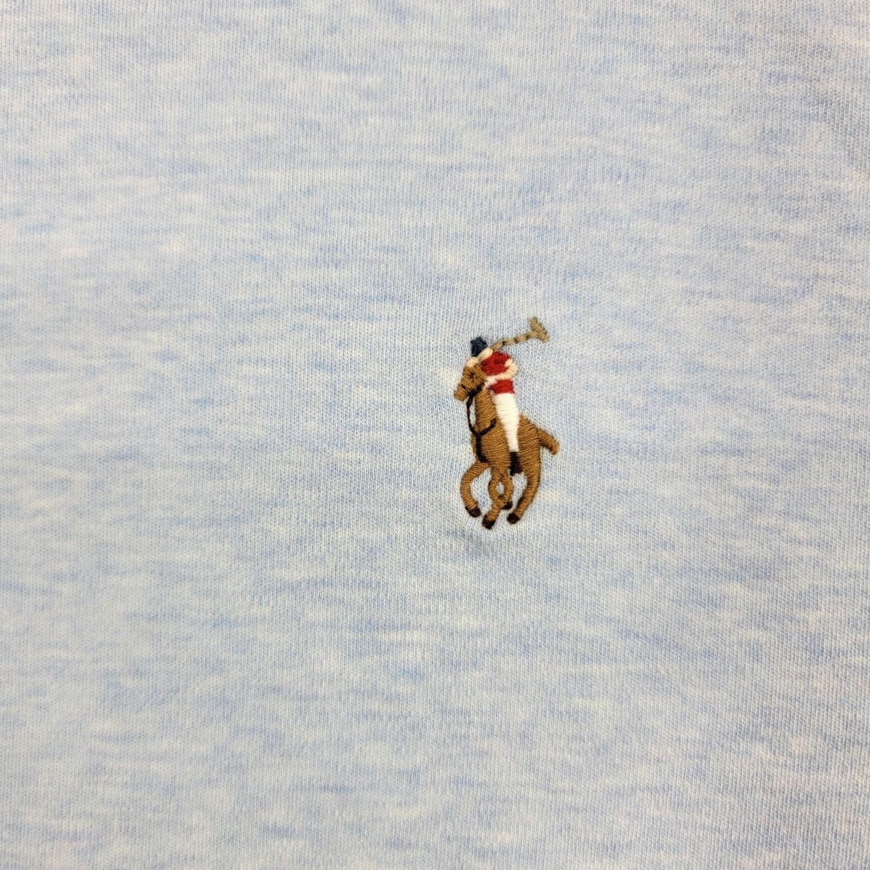 Ralph Lauren VINTAGE Polo Ralph Lauren Polo Shirt XL Blue Custom Slim Flesh Pony Preppy Casual Mens Size US XL / EU 56 / 4 - 2 Thumbnail