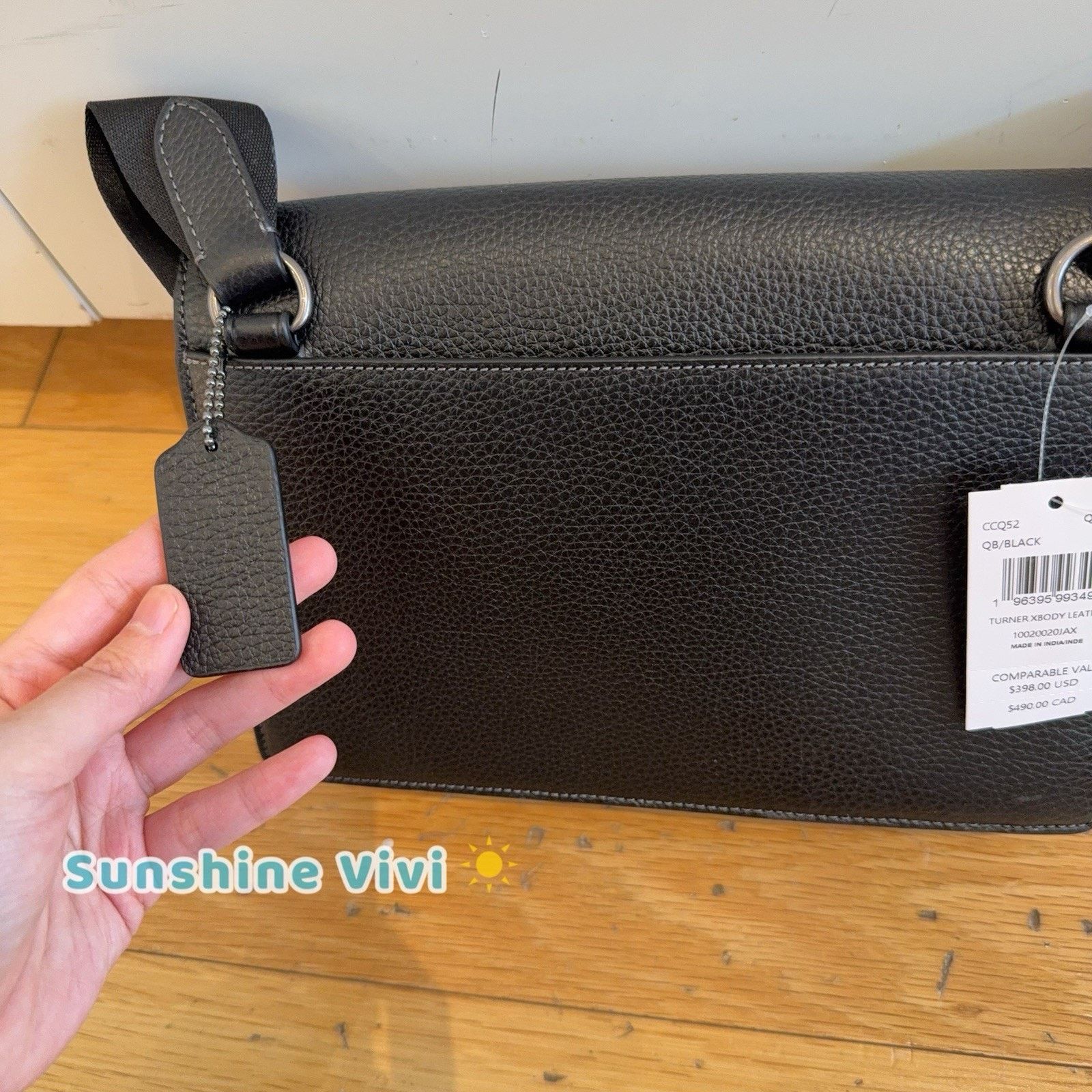 Coach NWT Coach Turner Flap Crossbody Bag Black leather CCQ52 Size ONE SIZE - 8 Thumbnail