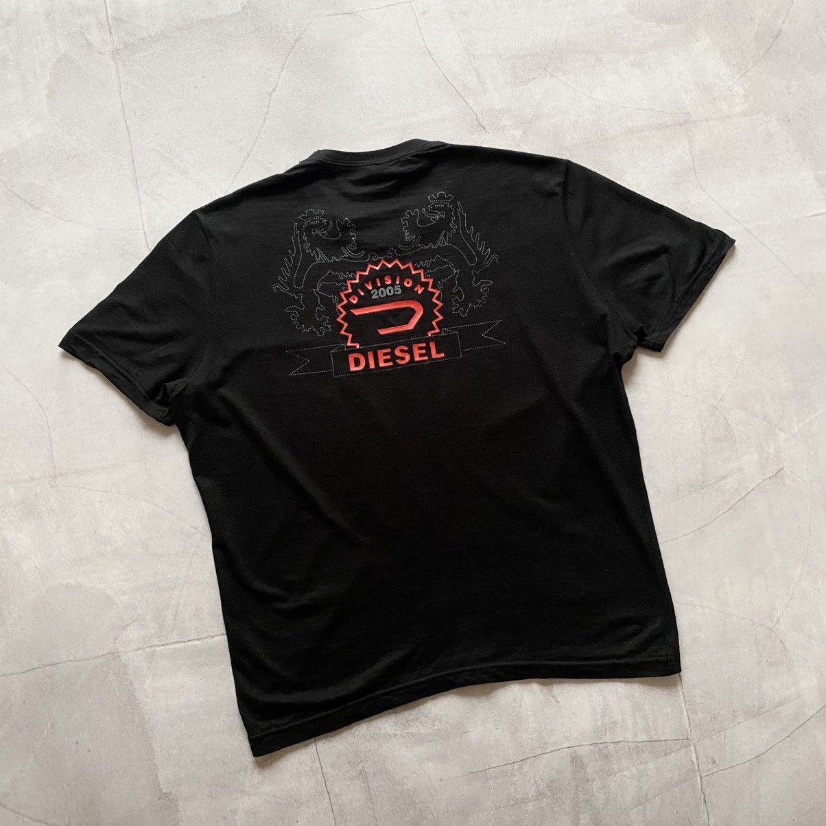 Diesel 00s Rare Diesel Big Logo Cute Ed Hardy Vibe T-Shirt Tee Y2K Size L / US 10 / IT 46 - 1 Thumbnail