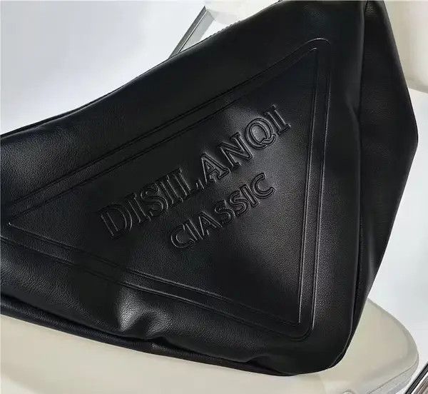 Japanese Brand Fashion hip hop triangle pu leather shoulder messenger bag Size ONE SIZE - 4 Thumbnail
