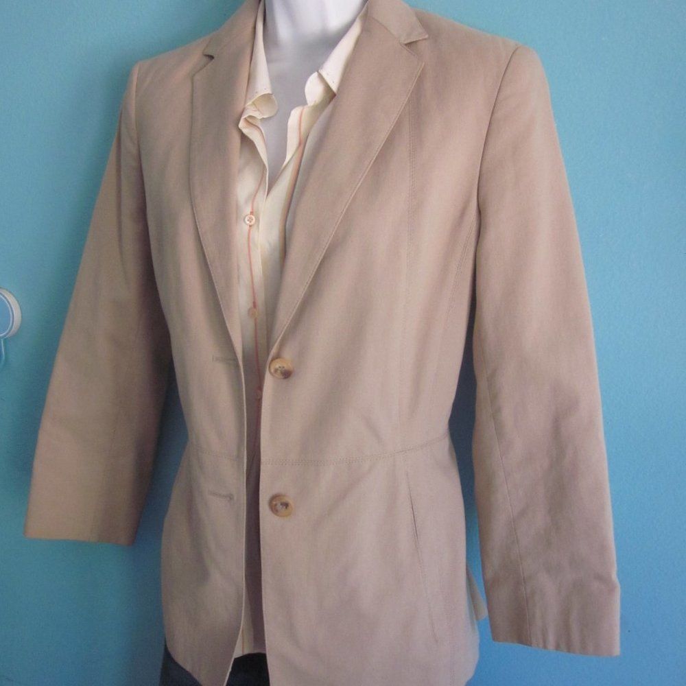 Jaeger Jaeger Summer Cotton Blazer Size 6 Size S / US 4 / IT 40 - 1 Thumbnail