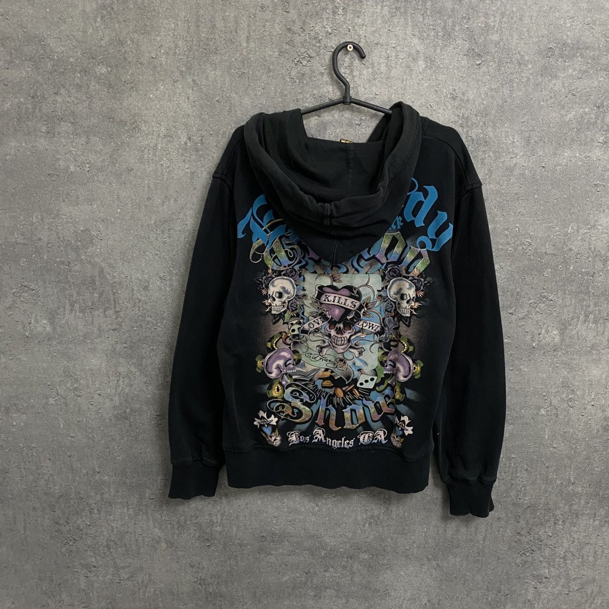 Ed Hardy VINTAGE Y2K ED HARDY ZIP HOODIE ALL OVER PRINTED Size US L / EU 52-54 / 3 - 1 Thumbnail