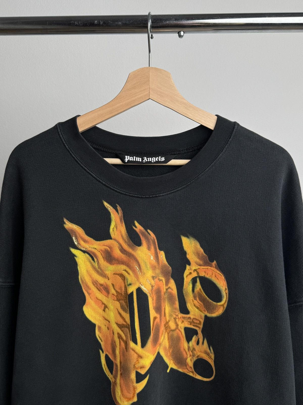 Palm Angels Burning monogram-print sweatshirt Size US M / EU 48-50 / 2 - 2 Thumbnail