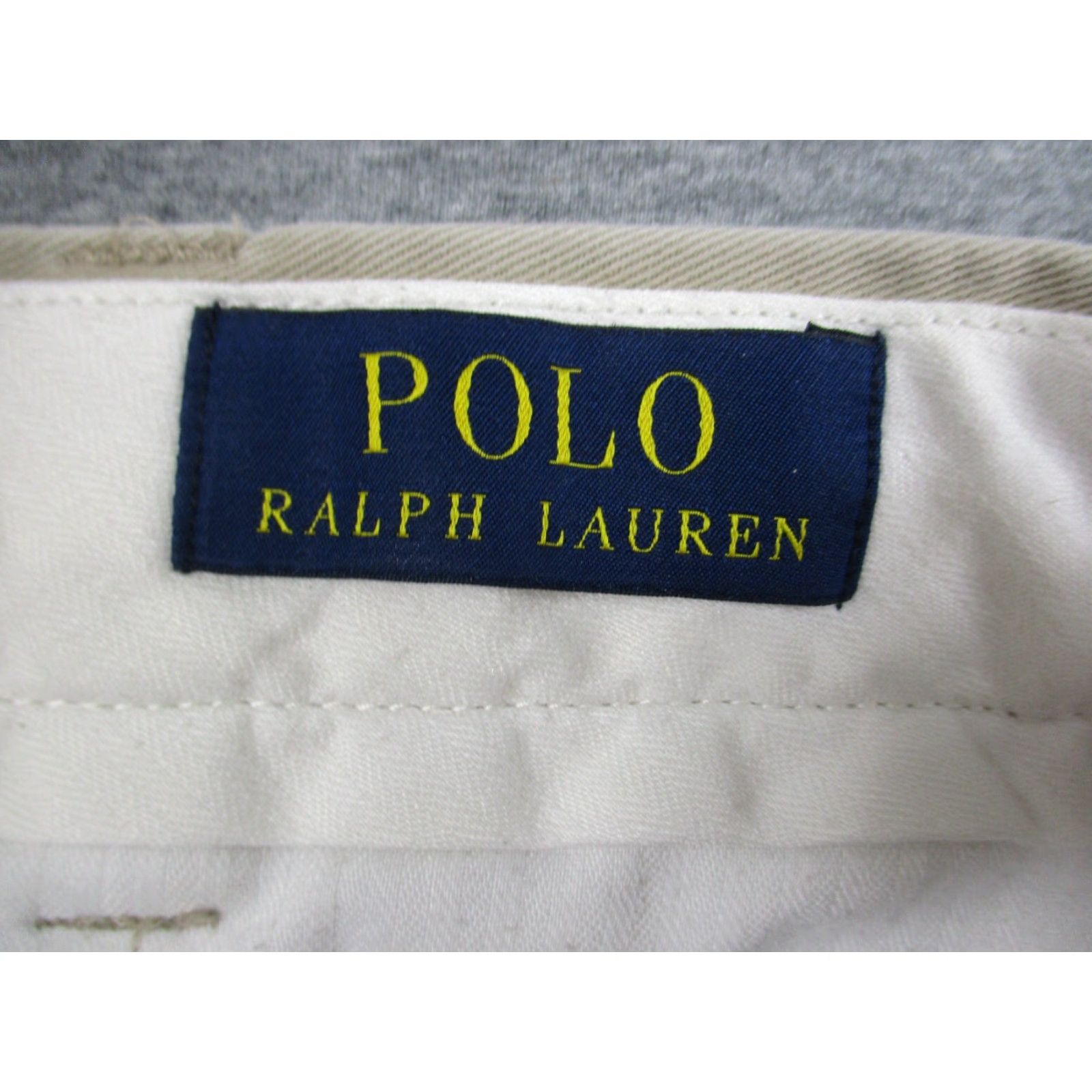Polo Ralph Lauren VINTAGE Polo Ralph Lauren Pants Classic Flat Front Khaki Beige 36x32 Mens Straight Front Trouser Pants Size US M / EU 48-50 / 2 - 4 Thumbnail