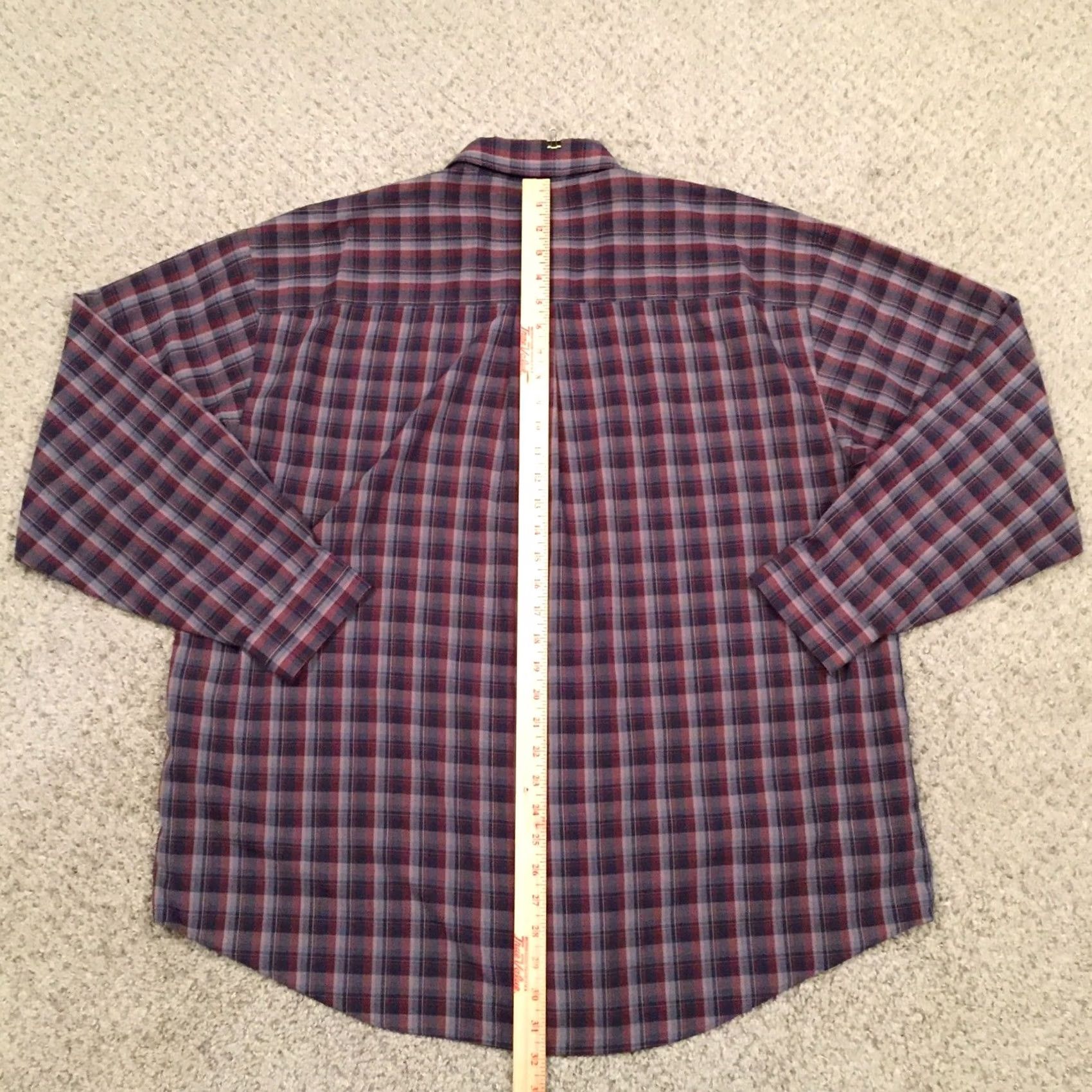 Van Heusen Van Heusen Shirt Mens XL Red Plaid Long Sleeve Button-Up Size US XL / EU 56 / 4 - 6 Thumbnail