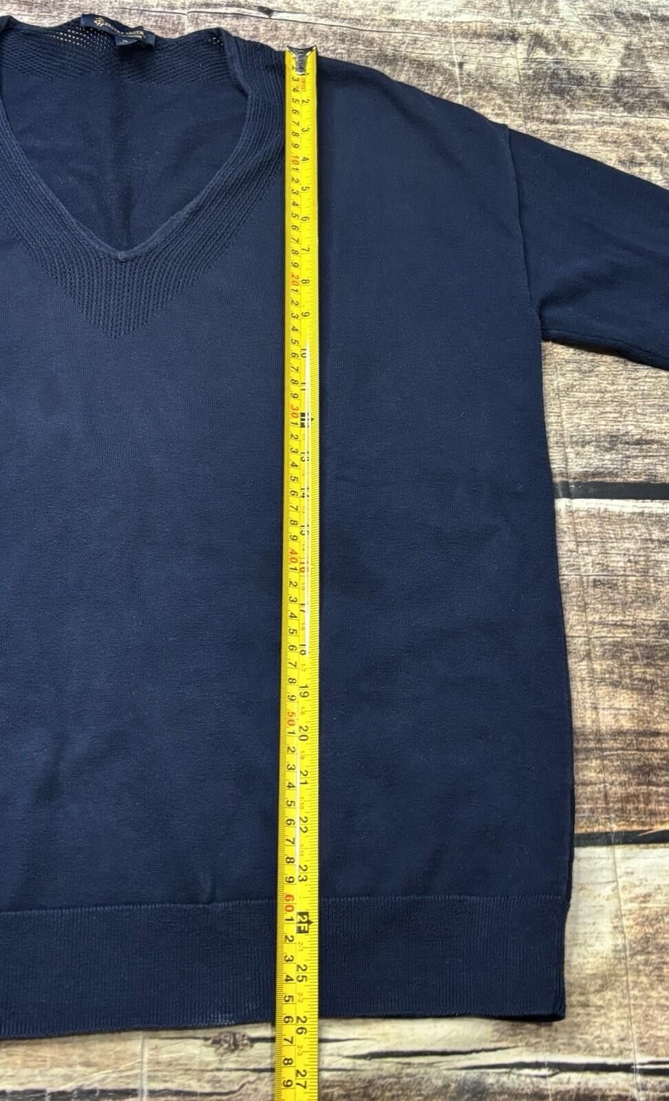 Brooks Brothers Brooks Brothers Sweater Womens XL Supima Cotton V-Neck Navy Size XL / US 12-14 / IT 48-50 - 9 Thumbnail