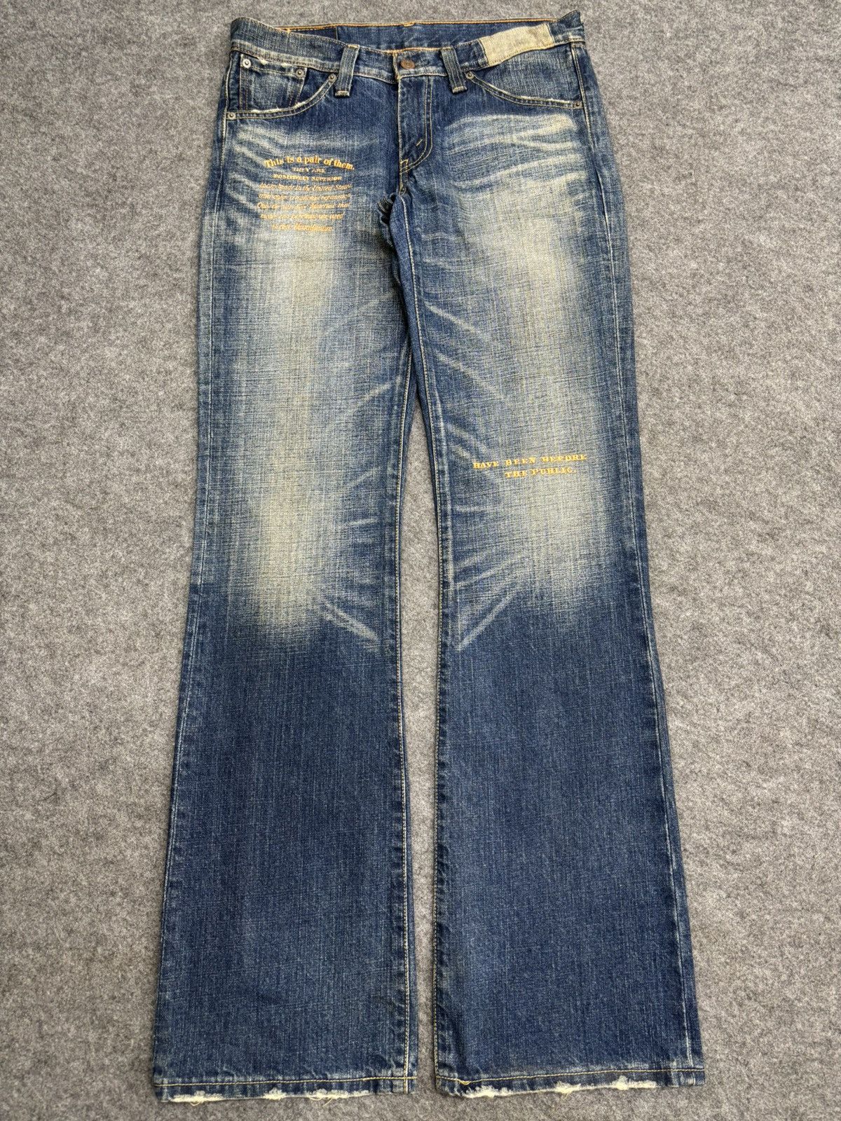 Levi's 💥Archival Flare💥Levis 517 Embroidery Denim F597 Size US 31 - 25 Thumbnail