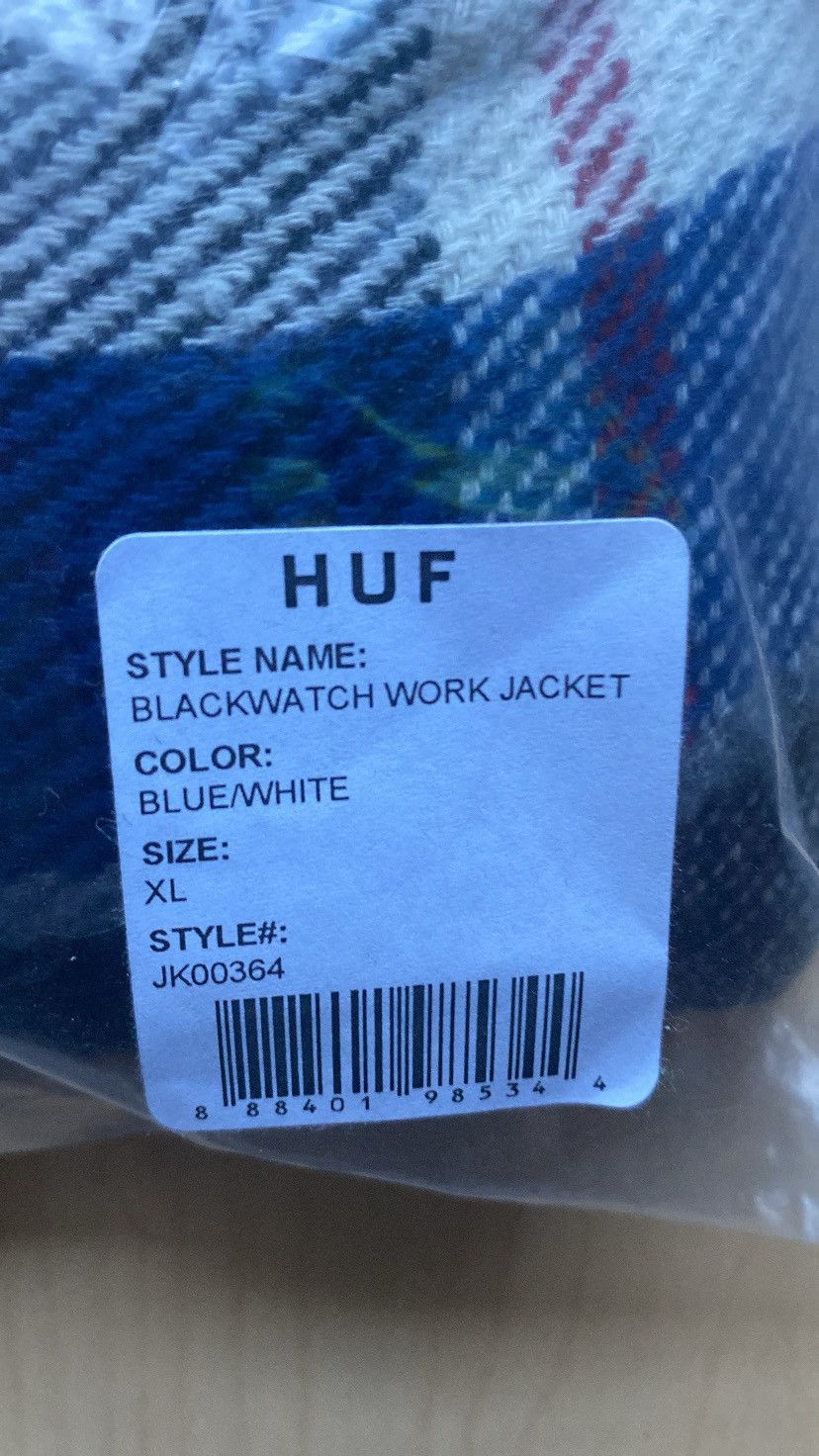 Huf × Pleasures Pleasures x Huf Blackwatch Work Jacket - BLUE/WHITE Size US XL / EU 56 / 4 - 3 Thumbnail