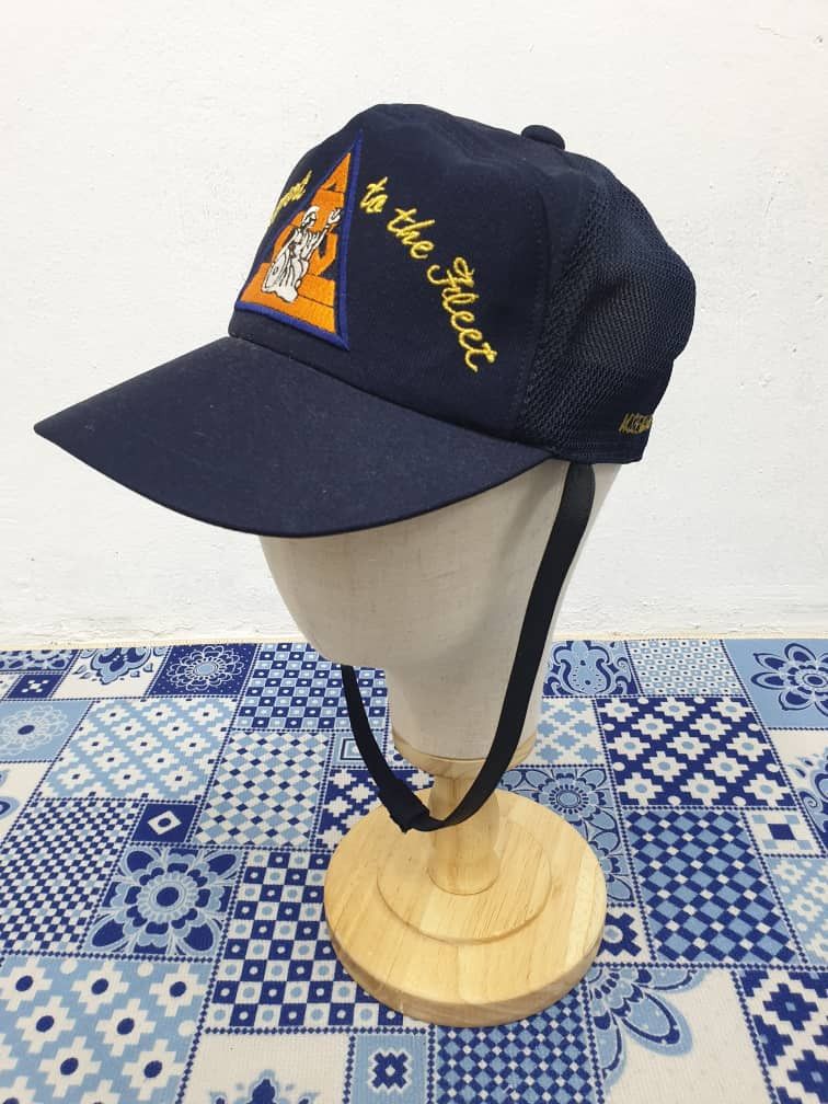 Japanese Brand Vintage ASW Blue navy cap Size ONE SIZE - 3 Thumbnail