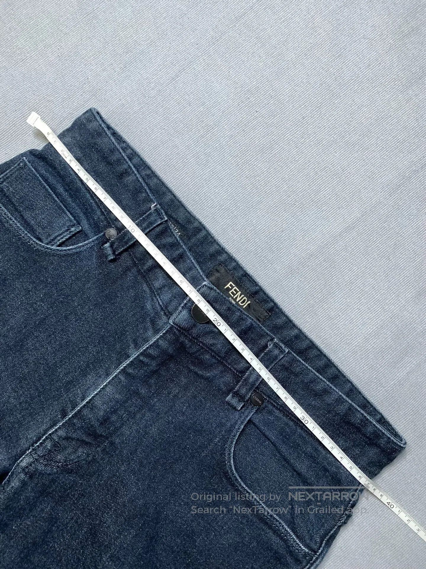 Fendi Fendi Calfskin Face Logo Washed Jeans. Size US 30 / EU 46 - 7 Thumbnail